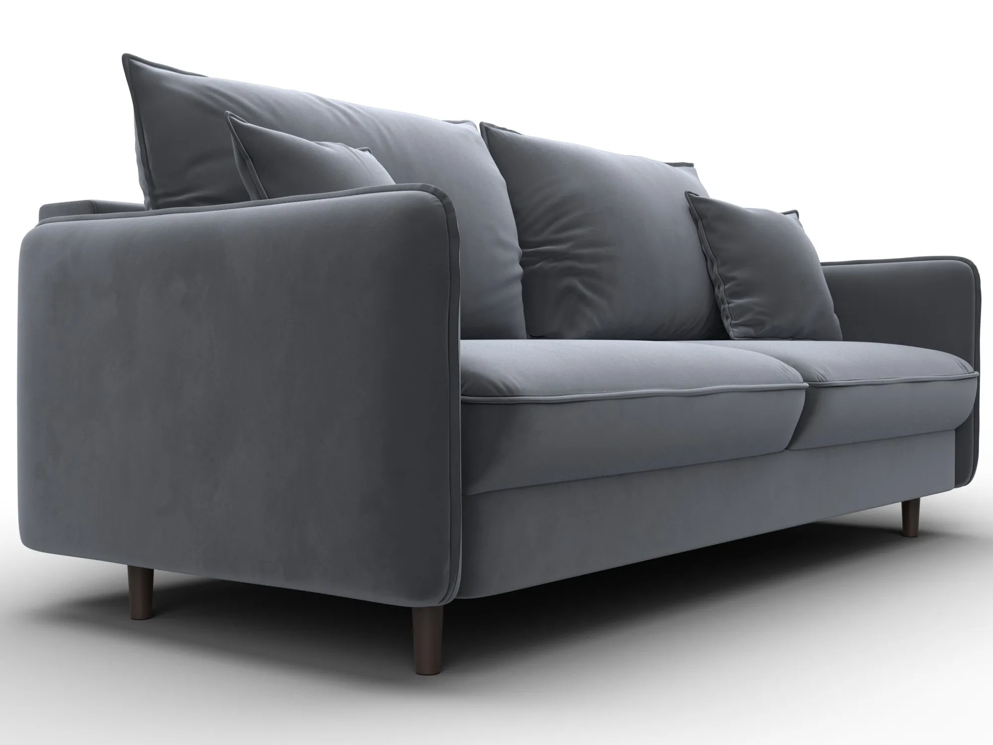 Диван прямой Лига-064 НПБ ( SEVEN 17 серый )