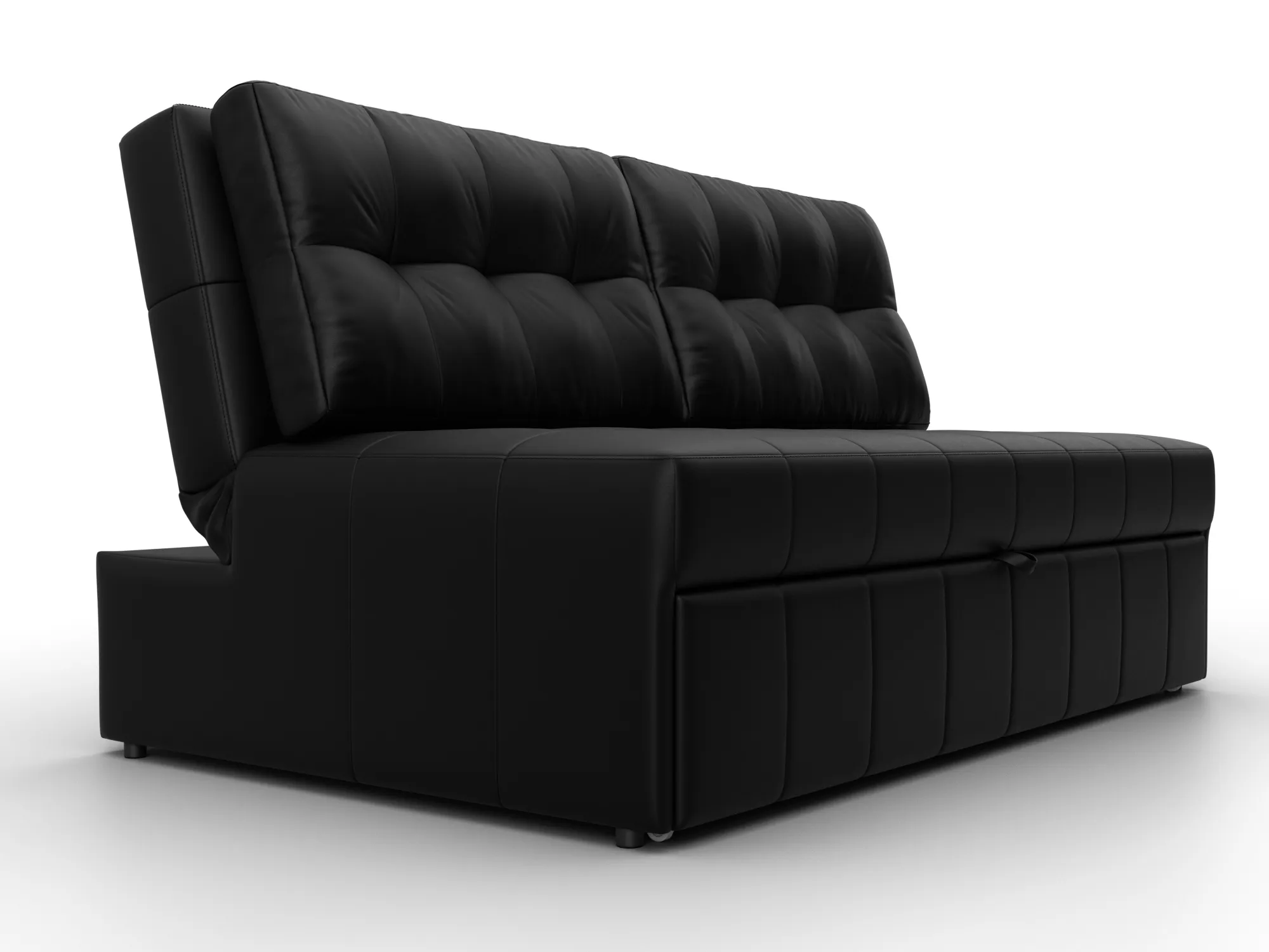 Диван прямой Лига-107 (140) ( GRIFON 18 черный )