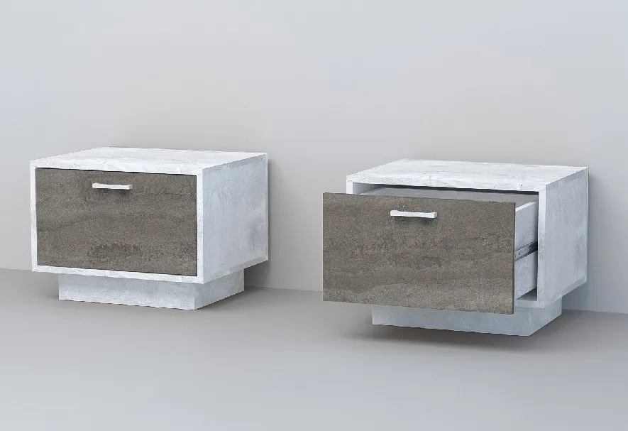 Тумба Т-5 ПД Эго Бетон Светлый/Камень Темный