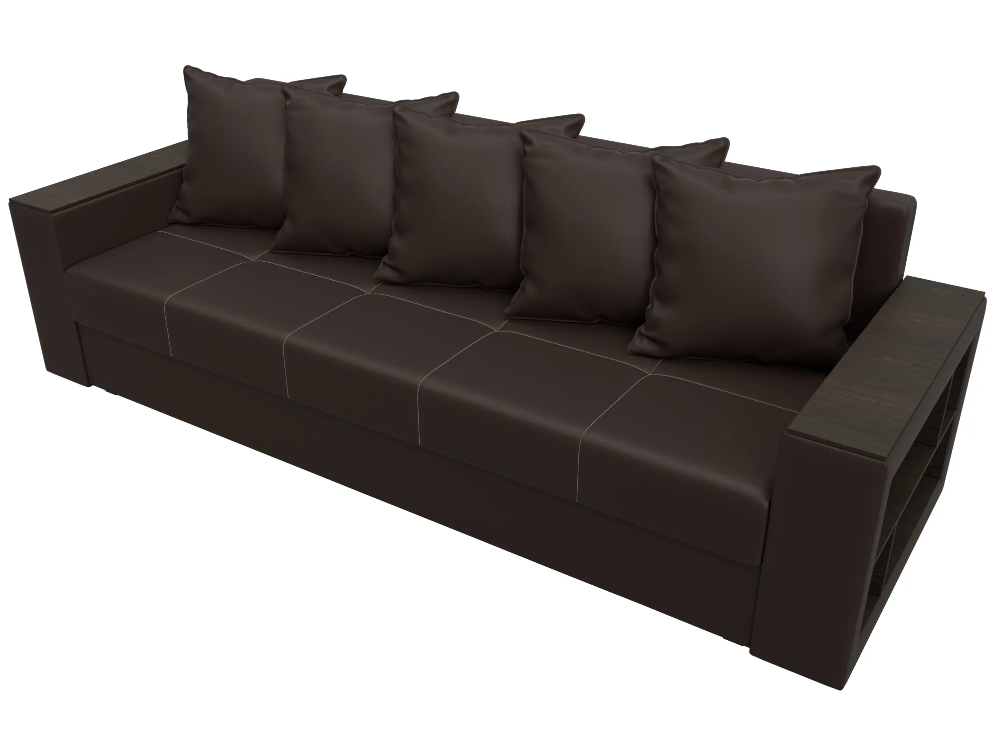 Диван прямой Дубай Лайт ( Коричневый )