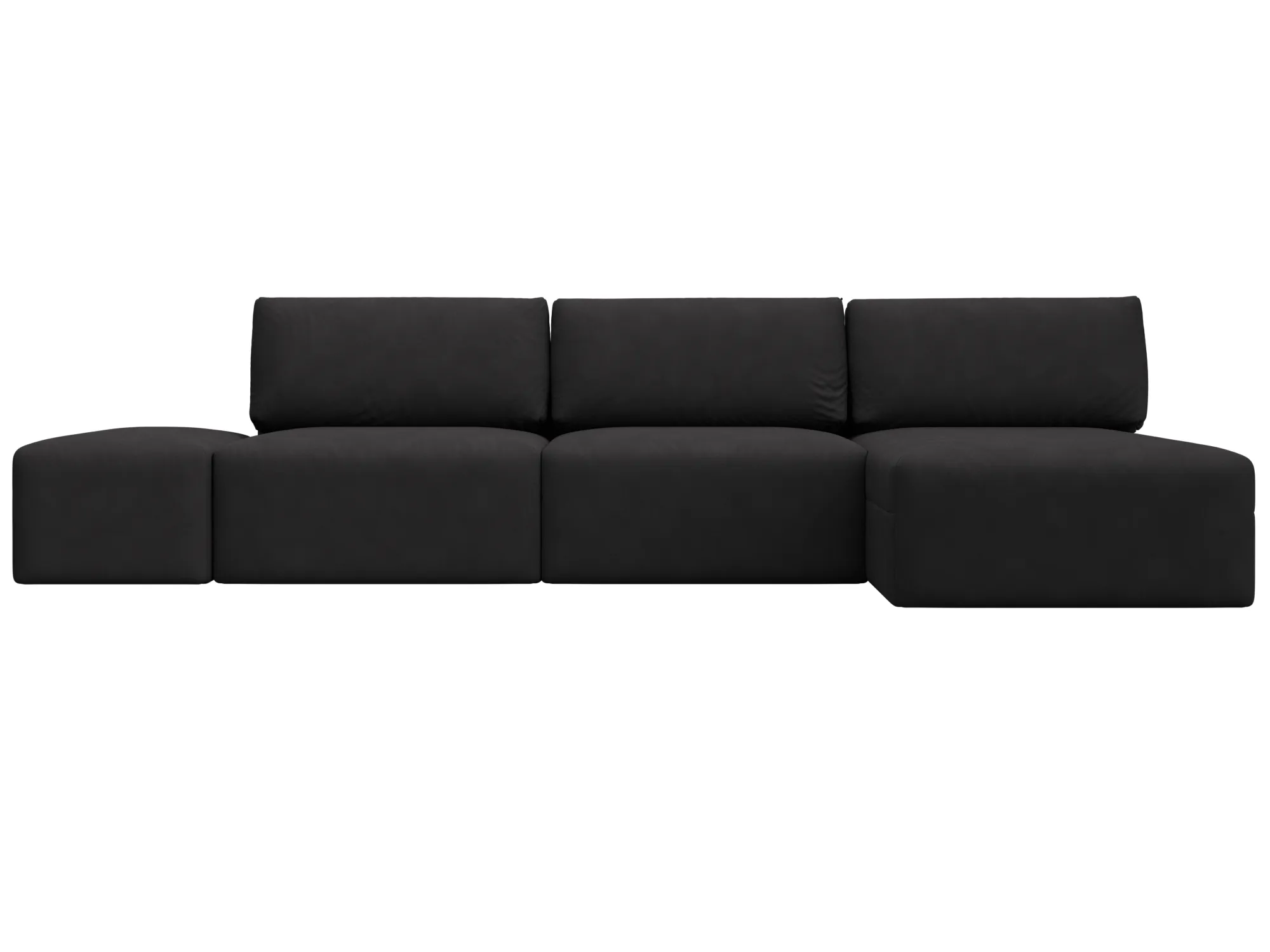 Диван угловой модульный с пуфом Лига-060 НПБ Лонг угол универсальный