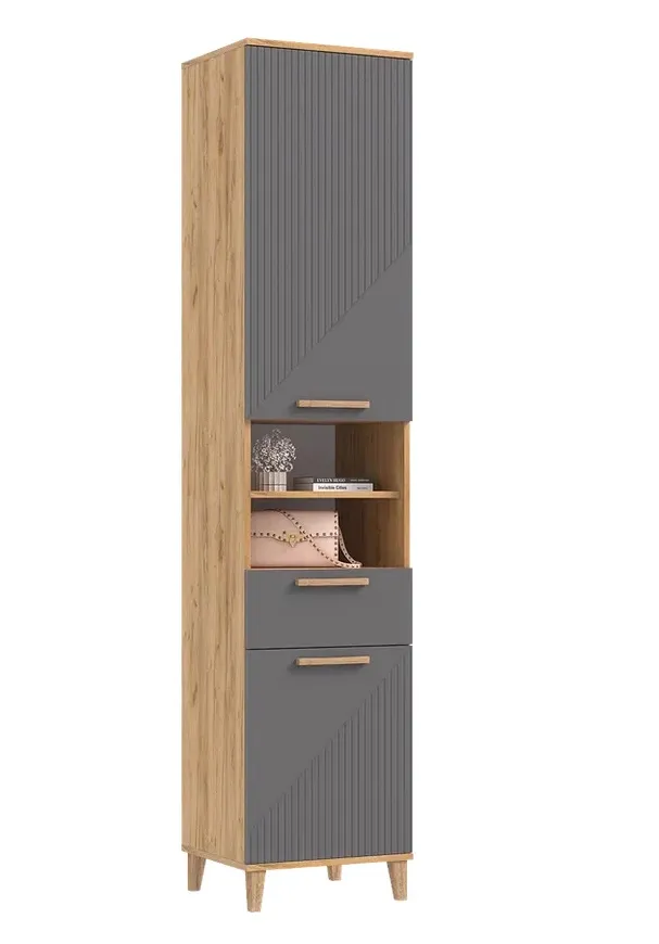 Пенал открытый Ирис Графит/Дуб Крафт