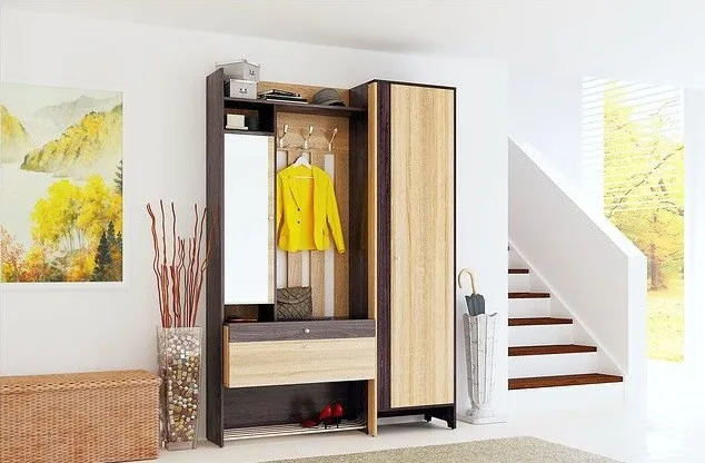 Модульная прихожая ГРЕТТА Ясень Черный/Дуб Сонома