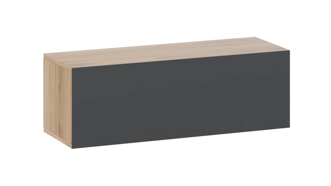 Шкаф навесной Глосс - ТД 319.03.26 Яблоня Беллуно, Стекло Графит матовый