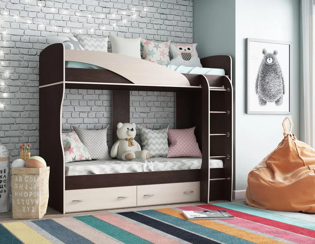 Выбираем детскую двухъярусную кровать