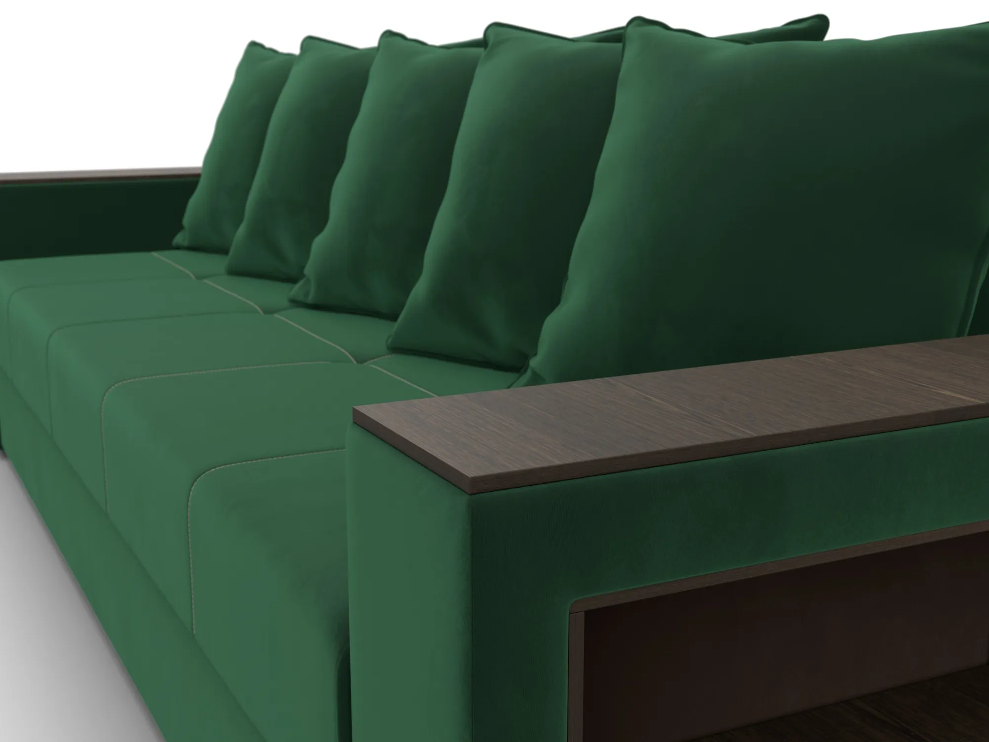 Диван прямой Дубай Лайт ( SEVEN 626 зеленый )