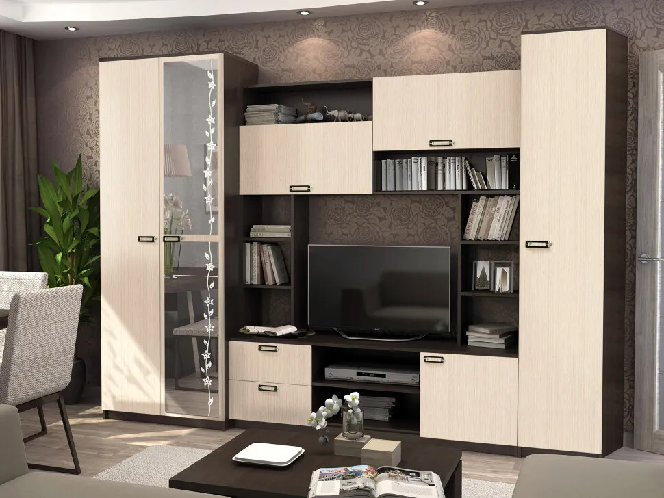 Гостиная Аллегро 6 Венге/Дуб Белфорд