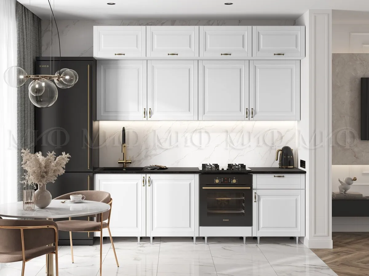 Кухня Престиж 2,4 Браш вайт