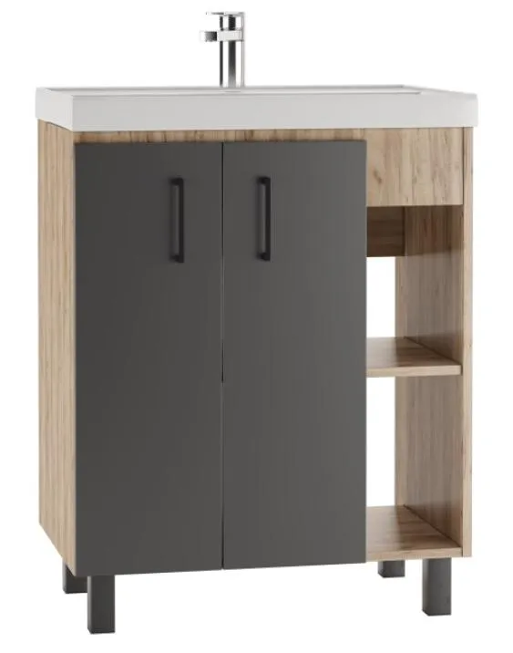 Тумба под умывальник "Фостер 70" Craft без ящика Домино