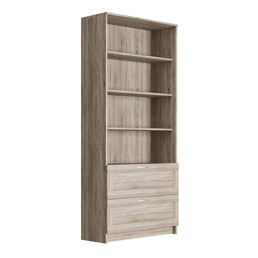 Стеллаж Сириус 2 ящика 78*190 см (сонома)