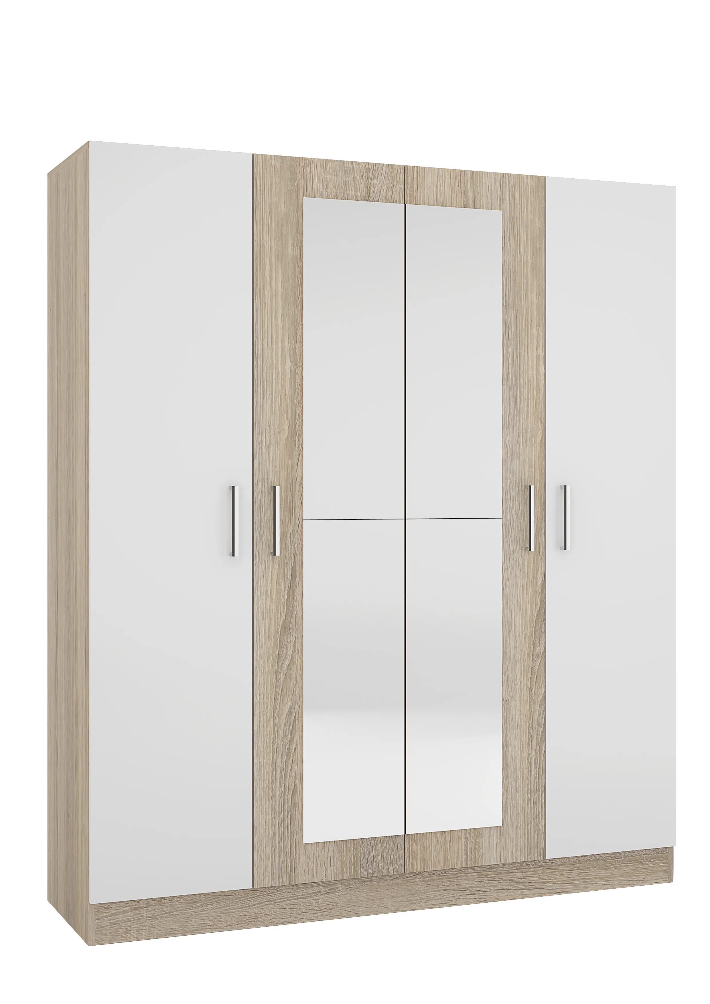 Шкаф Леси 4-х створчатый (дуб сонома/белый)