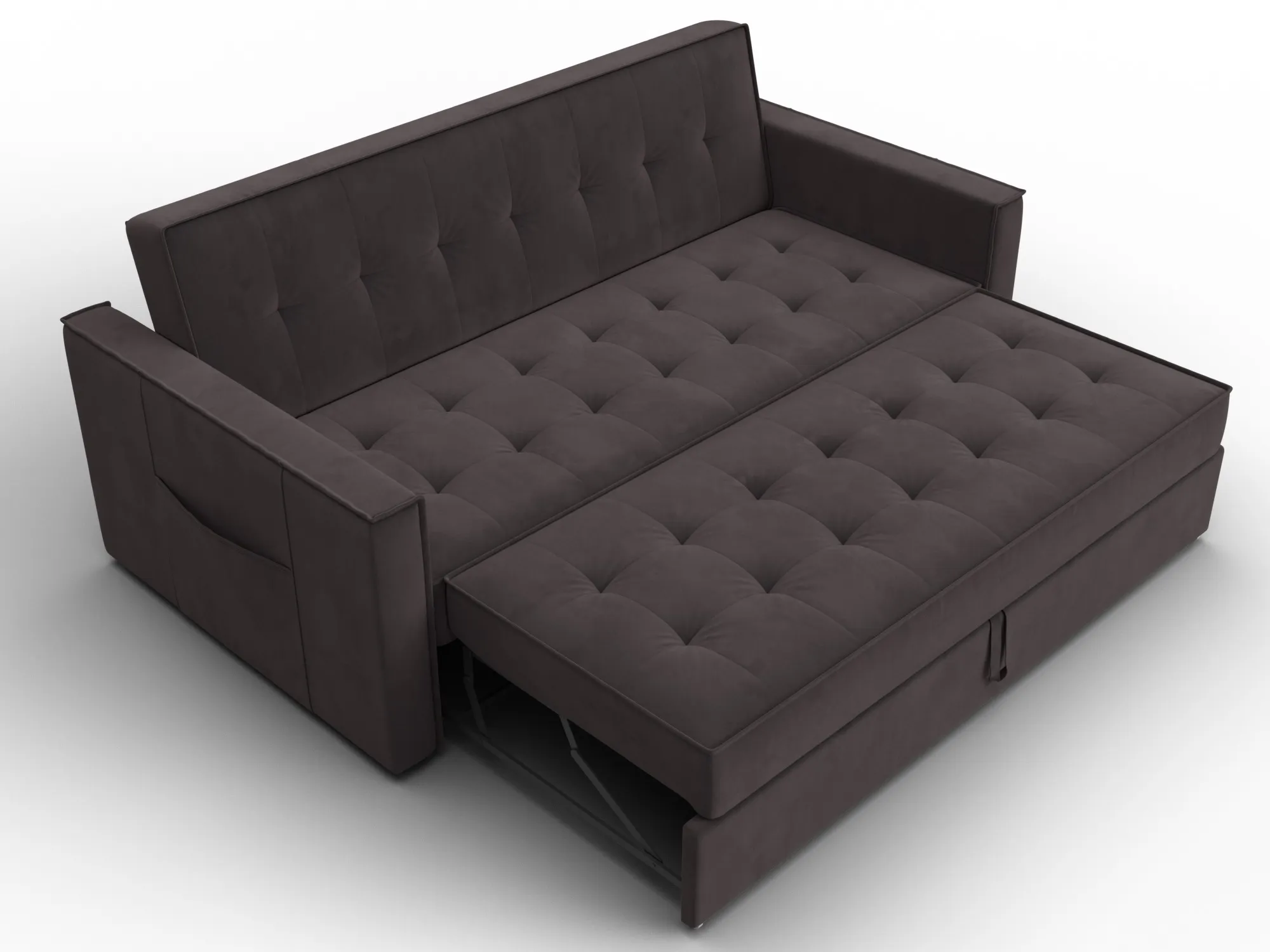 Диван прямой Лига-104 (160) ( SEVEN 727 коричневый )