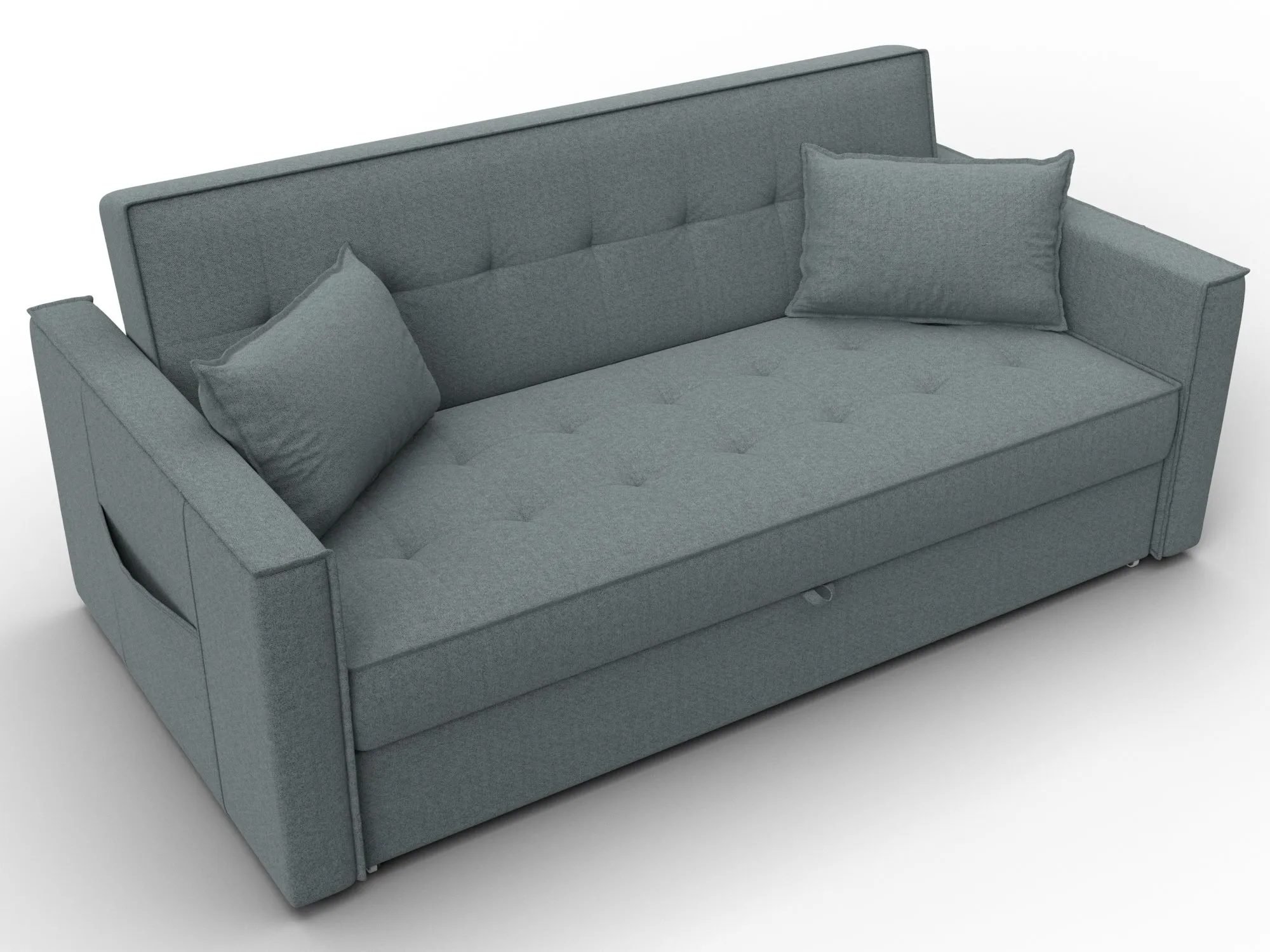 Диван прямой Лига-104 (160) ( Амур 07 серый )