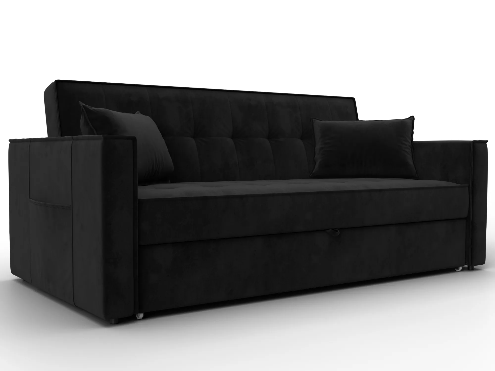 Диван прямой Лига-104 (160) ( SEVEN 35 черный )