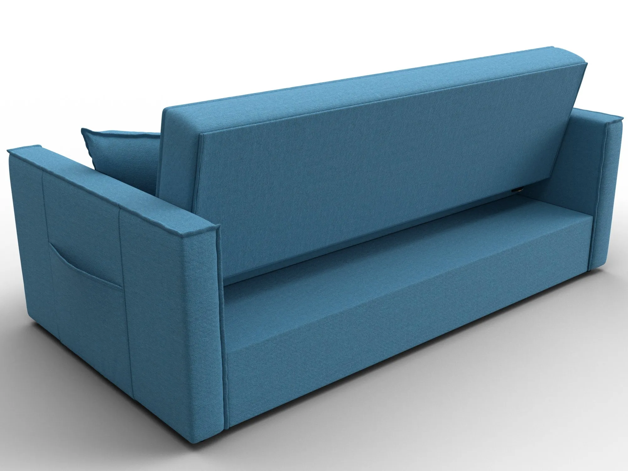 Диван прямой Лига-104 (160) ( Амур 10 голубой )