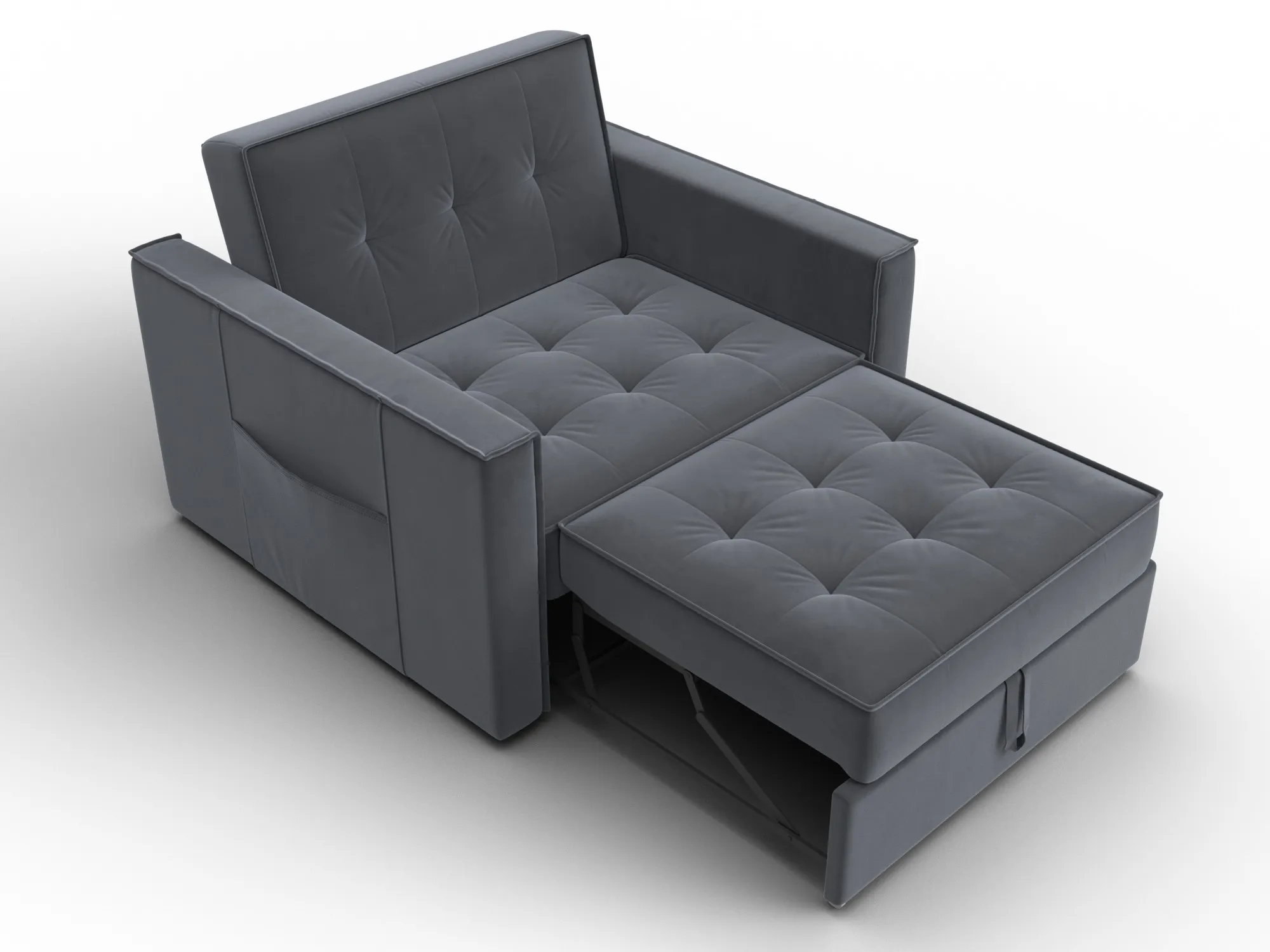 Кресло-кровать Лига-104 (80) ( SEVEN 17 серый )