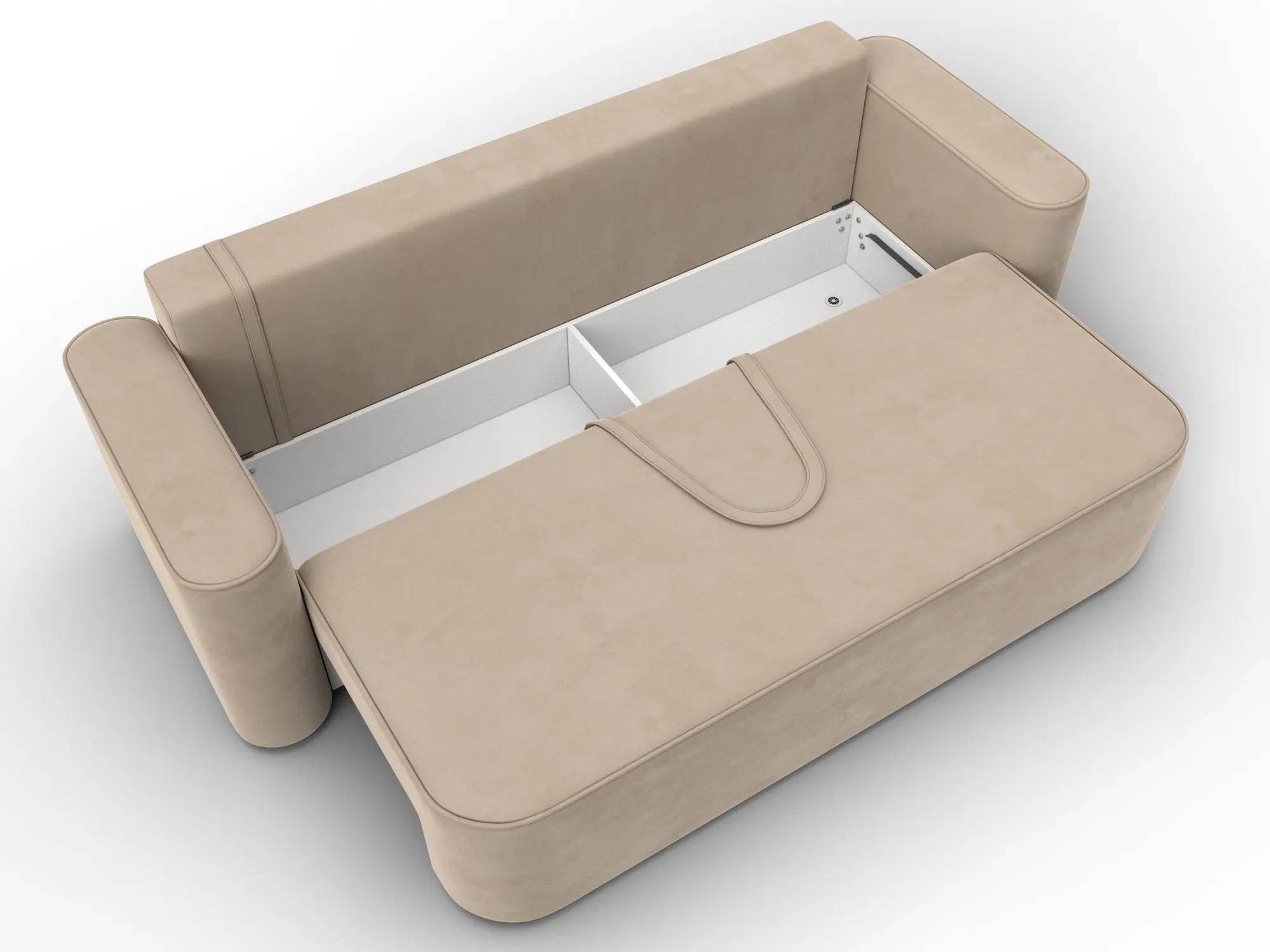 Диван прямой Лига-118 НПБ ( SEVEN 729 бежевый )