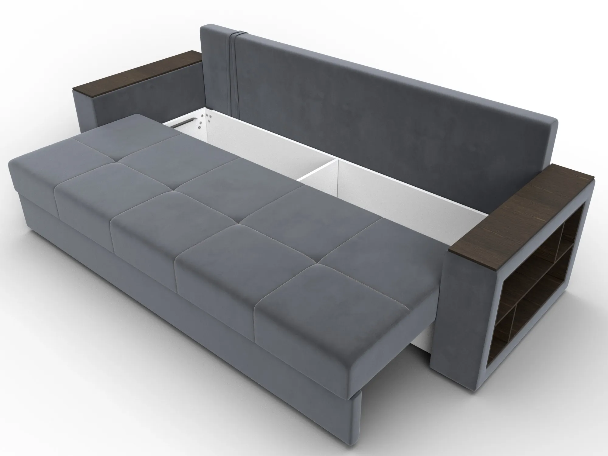 Диван прямой Дубай Лайт ( SEVEN 17 серый )