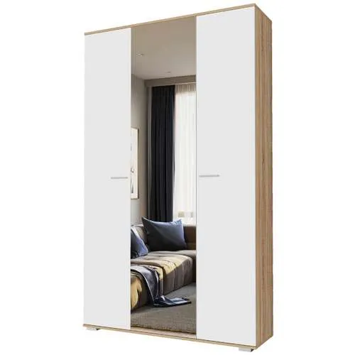 Шкаф с зеркалом ИТАЛИЯ ШК-1300 сонома/белый глянец