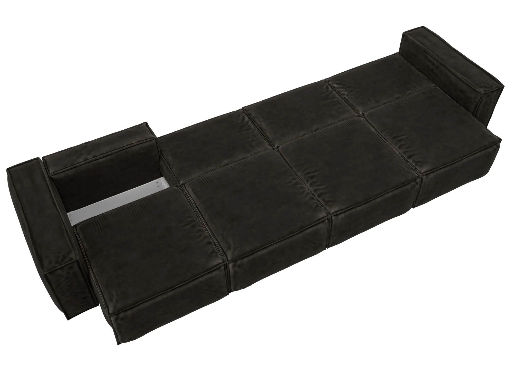 Диван прямой Лига-081 НПБ МегаЛонг ( BRUT 17 коричневый )