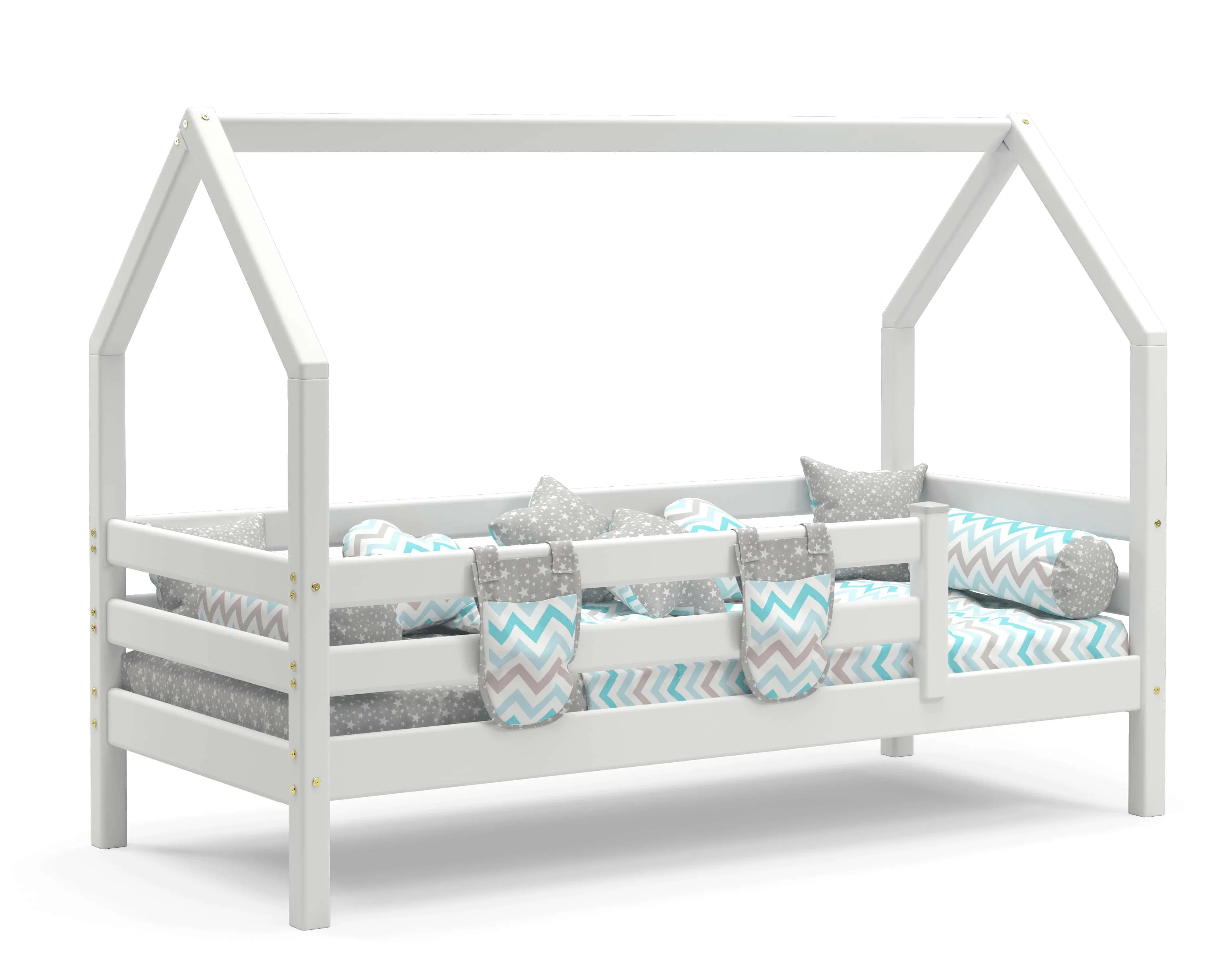 Кровать с надстройкой Соня (Белый)