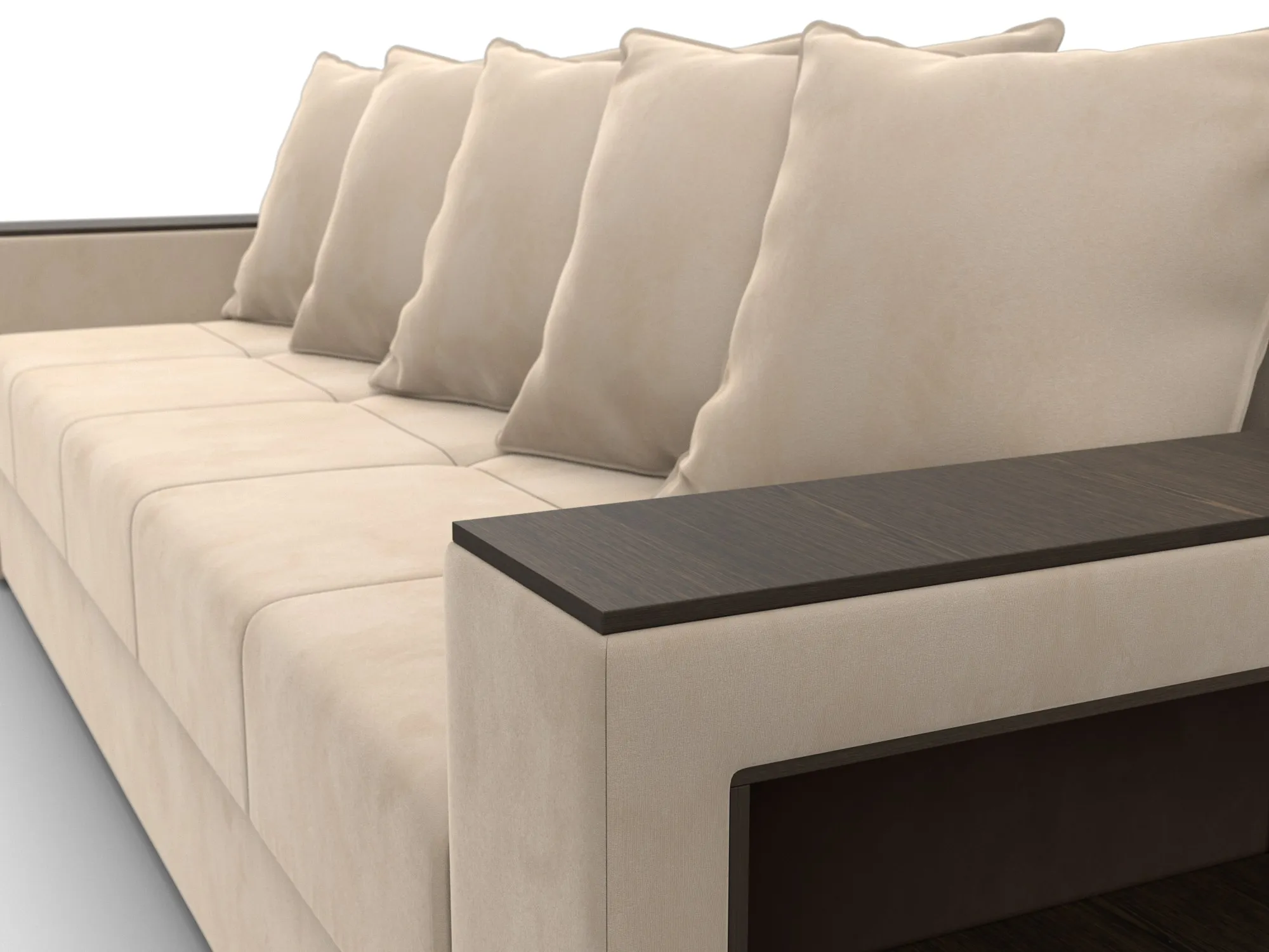 Диван прямой Дубай Лайт ( SEVEN 729 бежевый )