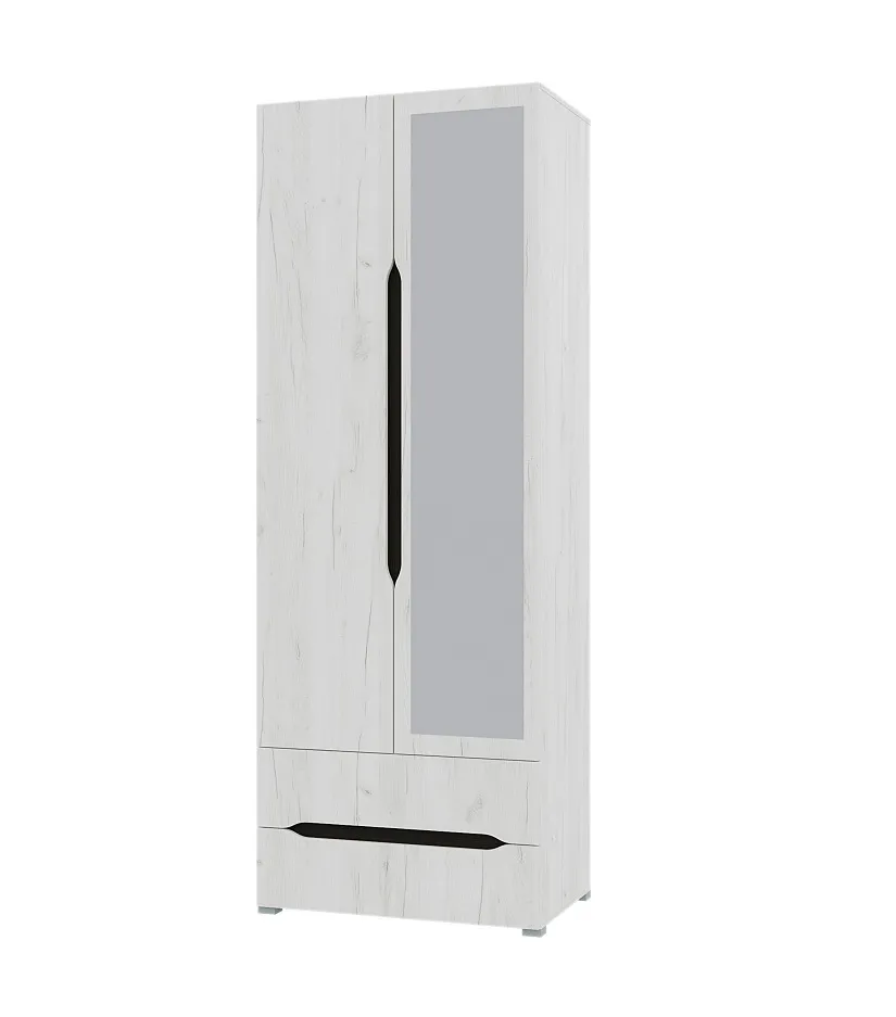 Шкаф Вега 2-х створчатый с ящиком/зеркало (прованс)