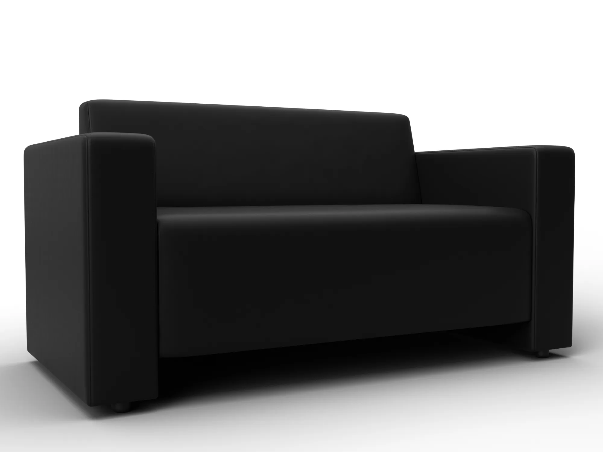 Диван прямой Лига-093 ( Черный )