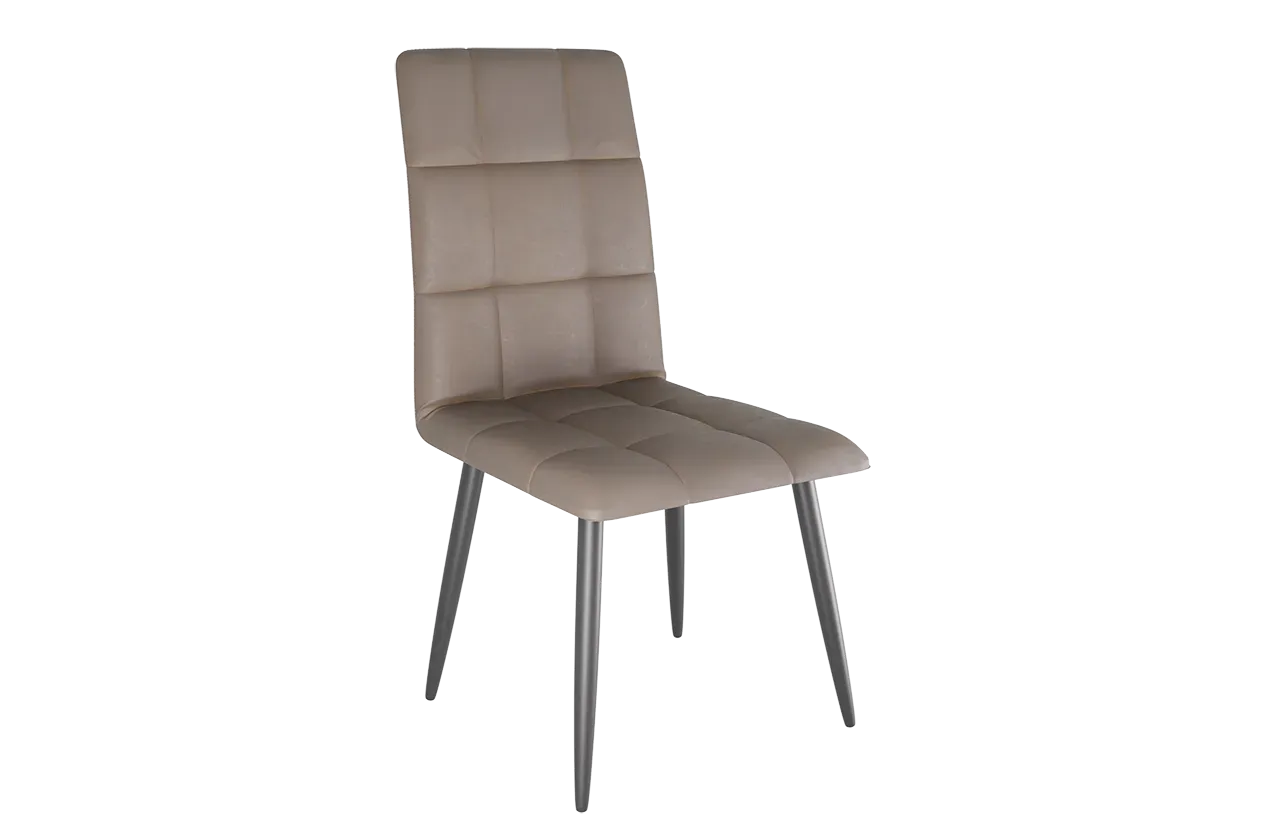 Стул Турин Т1 темно-серый (экокожа)/черный