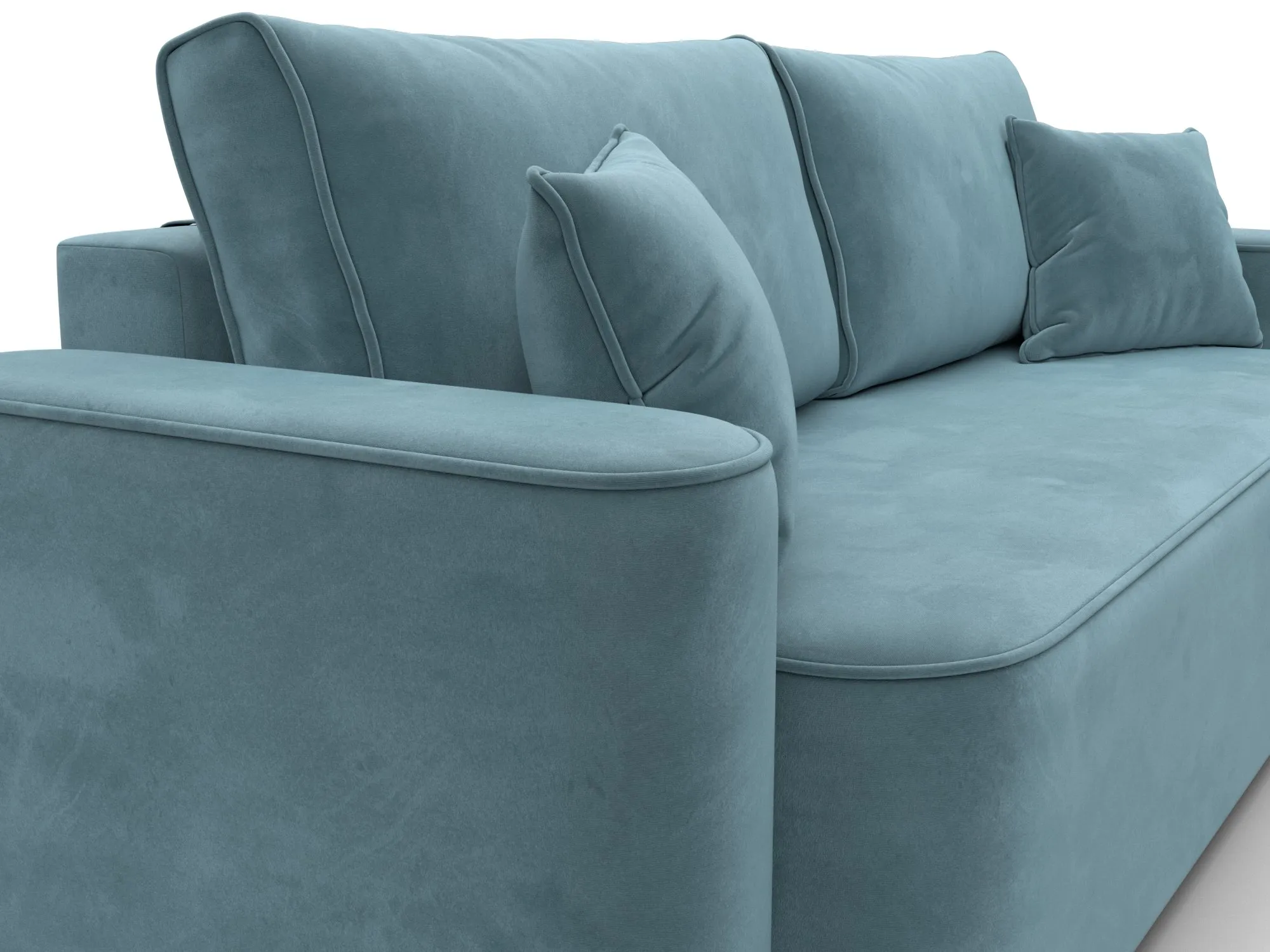 Диван прямой Лига-118 НПБ ( SEVEN 113 бирюзовый )