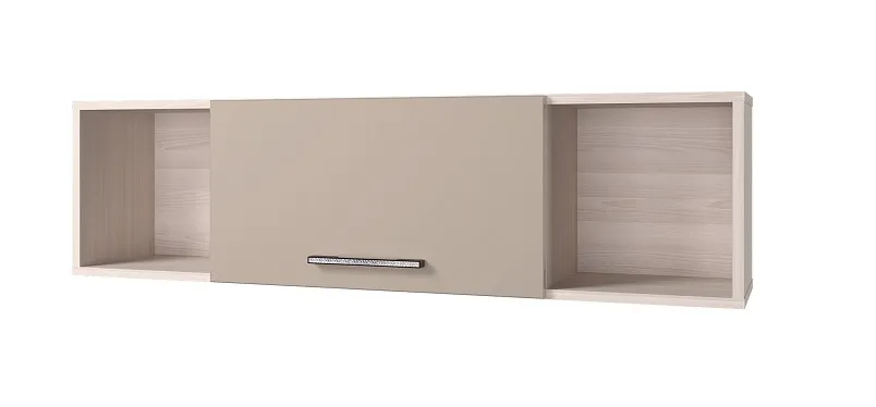 Полка навесная Ненси 1200 (ясень/капучино глянец)