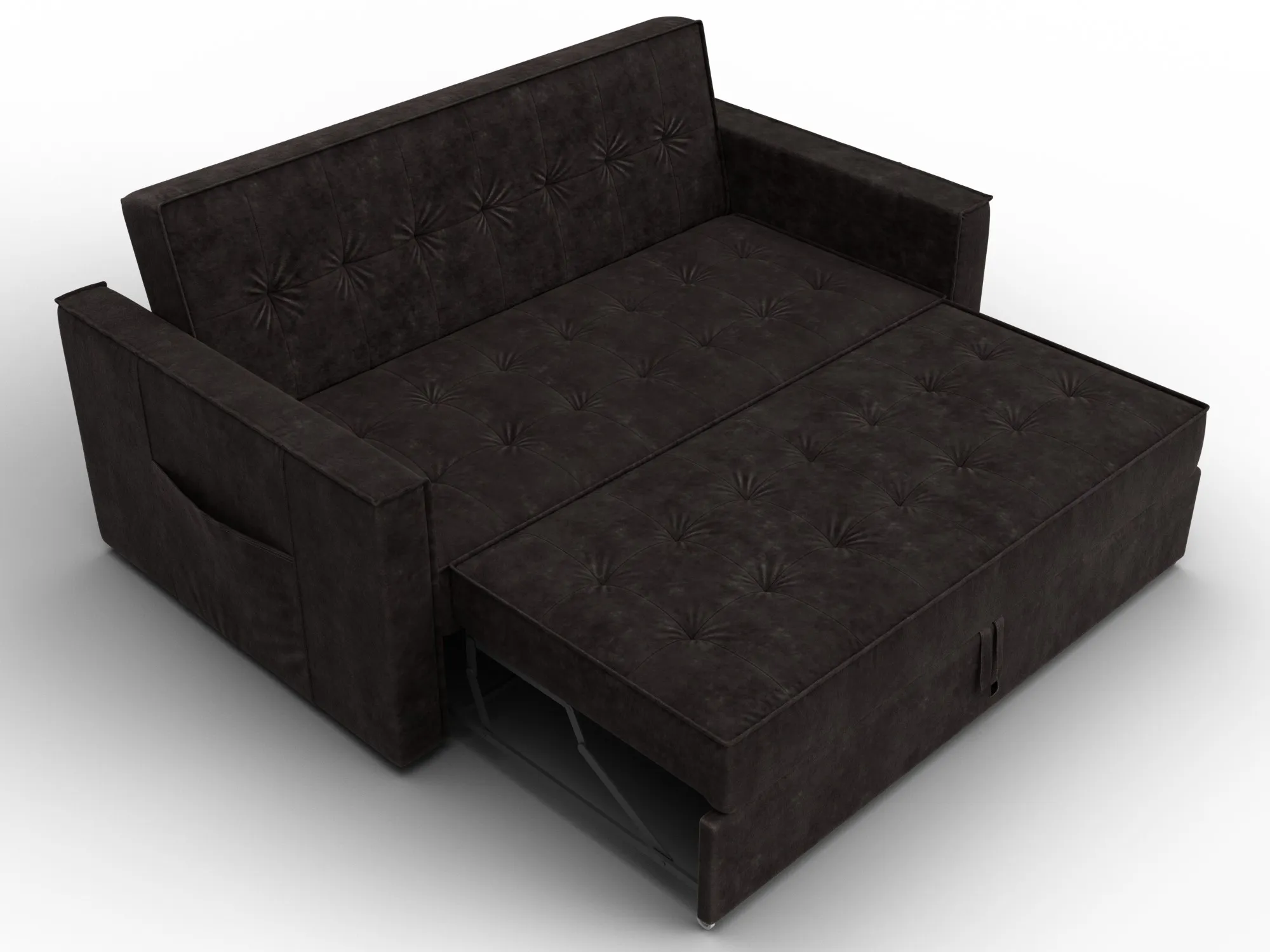 Диван прямой Лига-104 (140) ( BRUT 17 коричневый )