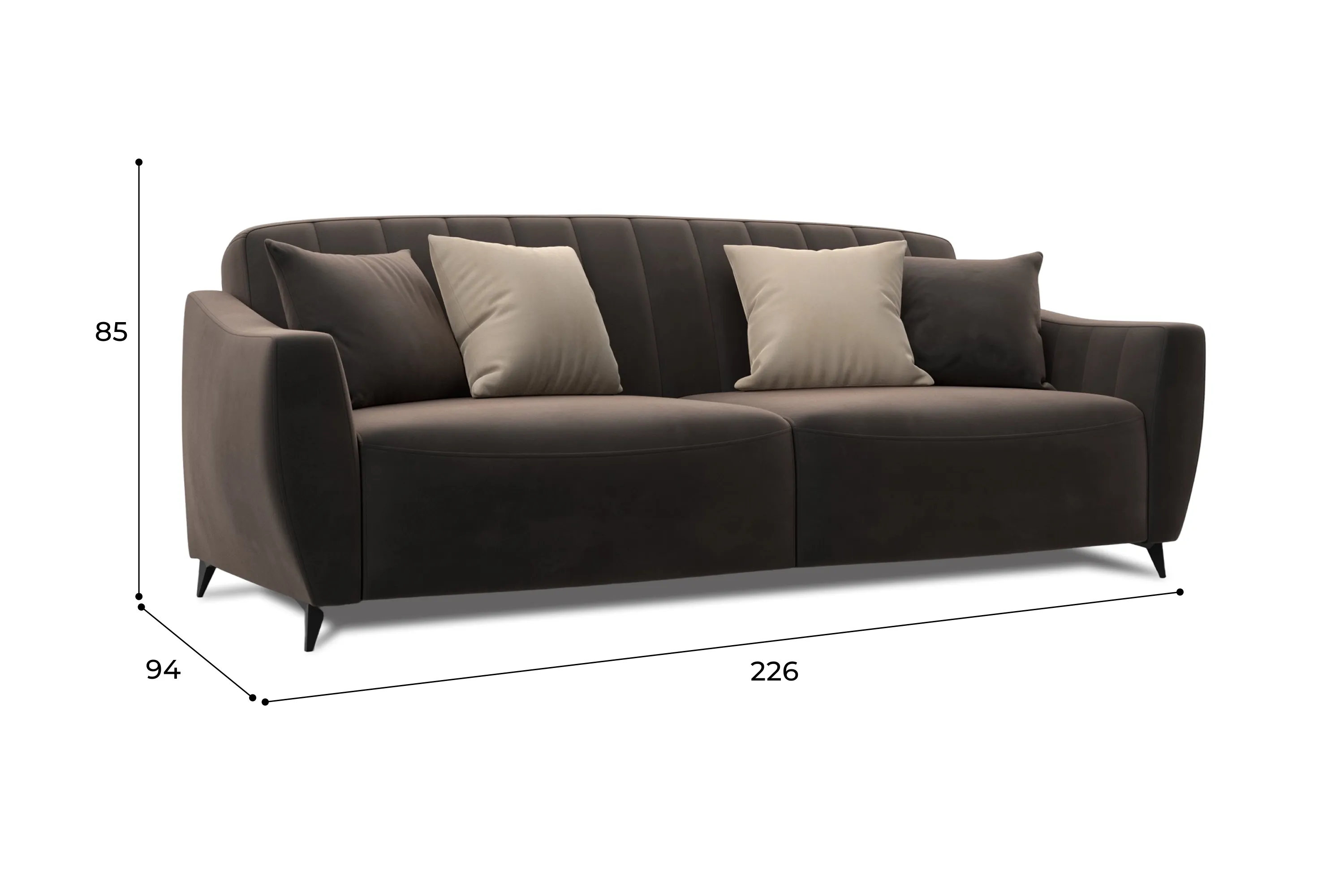 Диван-книжка Лига-095 НПБ ( SEVEN 727 коричневый )