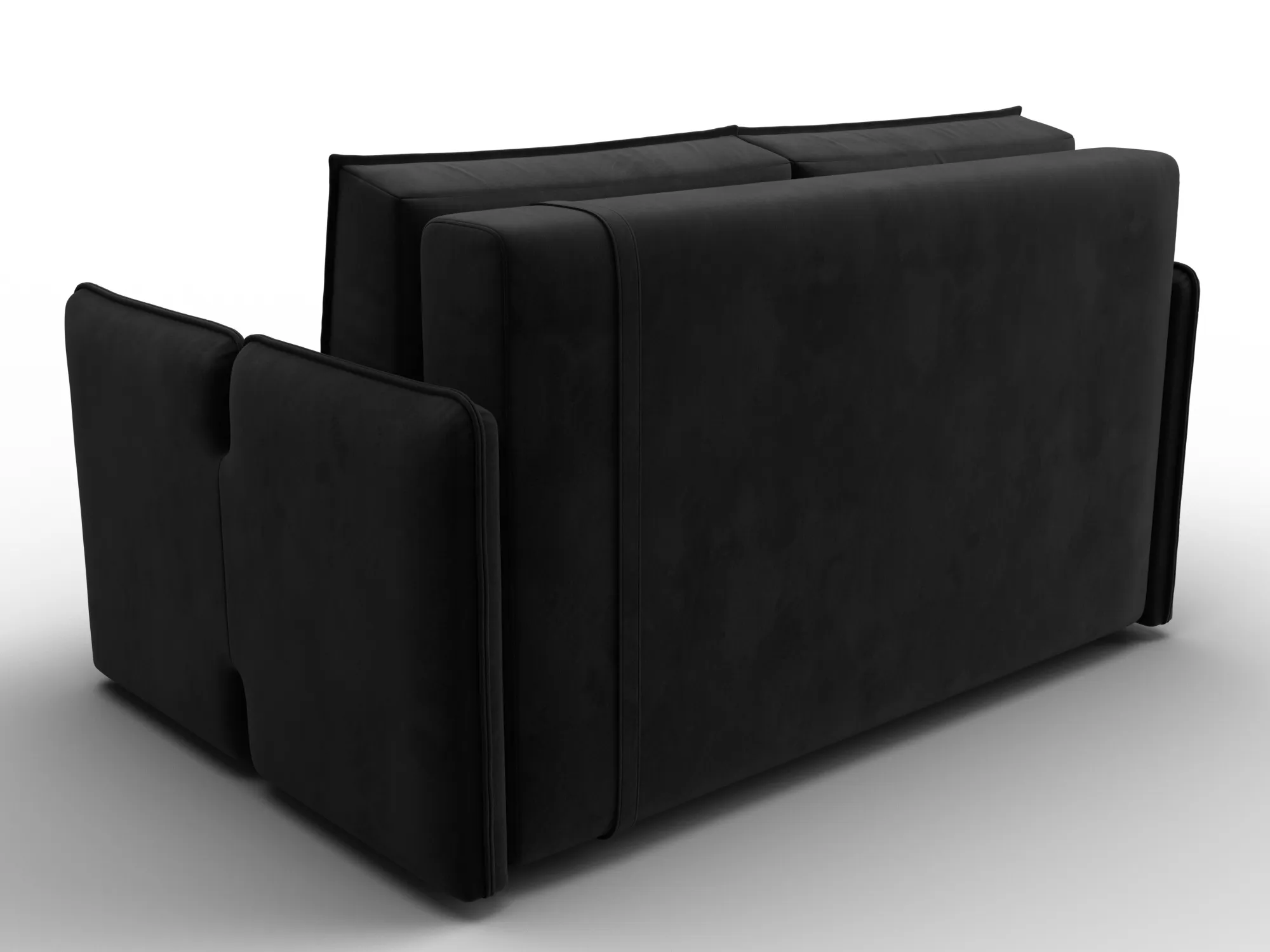 Диван прямой Лига-117 ( SEVEN 35 черный )