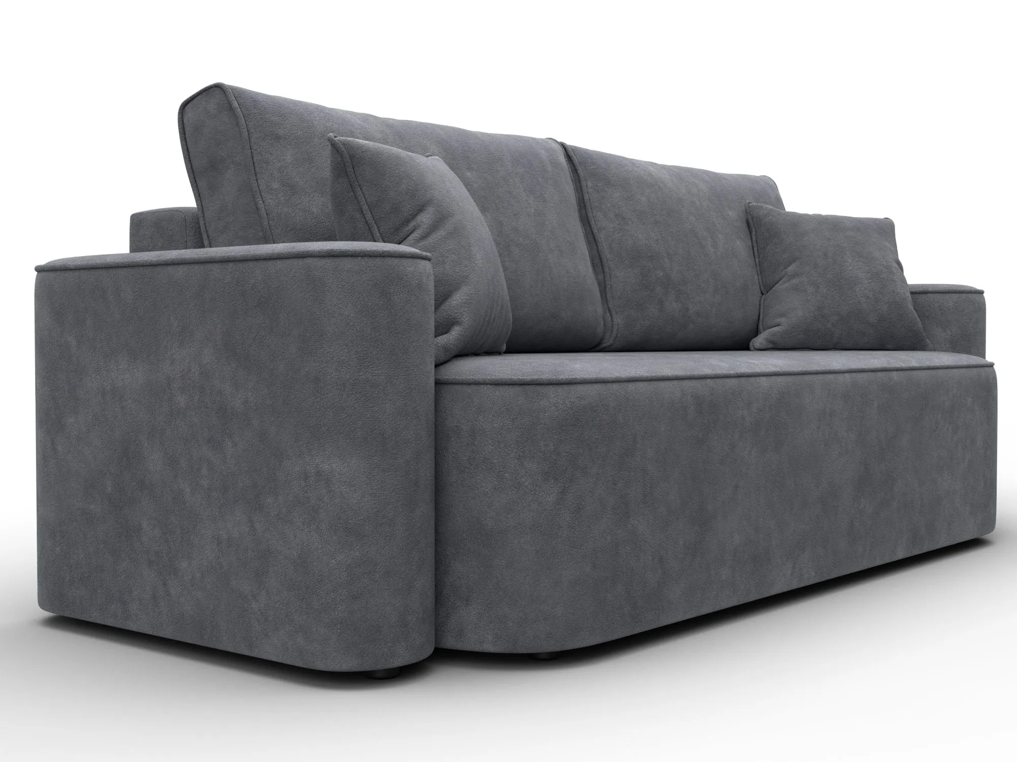 Диван прямой Лига-118 НПБ ( BRUT 16 темно-серый )