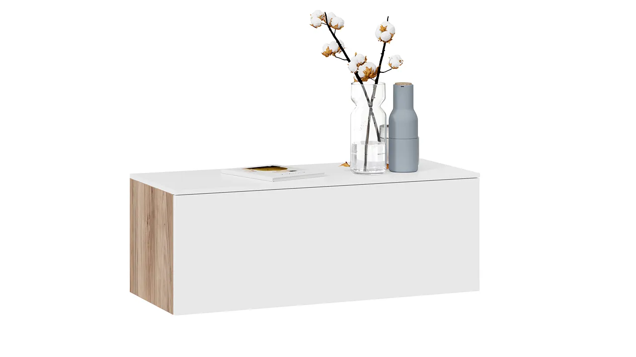 Тумба ТВ Порто ТД-393.03.12 Яблоня Беллуно, Белый софт