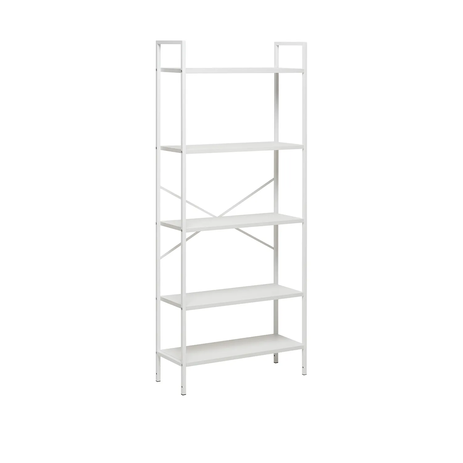 Стеллаж Leset Стилвуд 25 широкий, 5 полок (Белый/Белый)