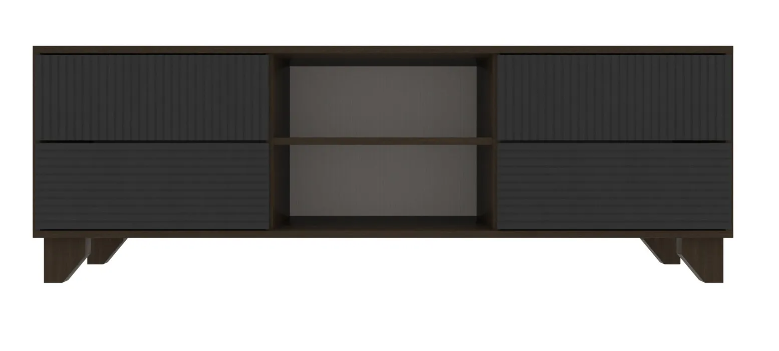 Тумба под ТВ Копенгаген с нишей (венге/серый графит)