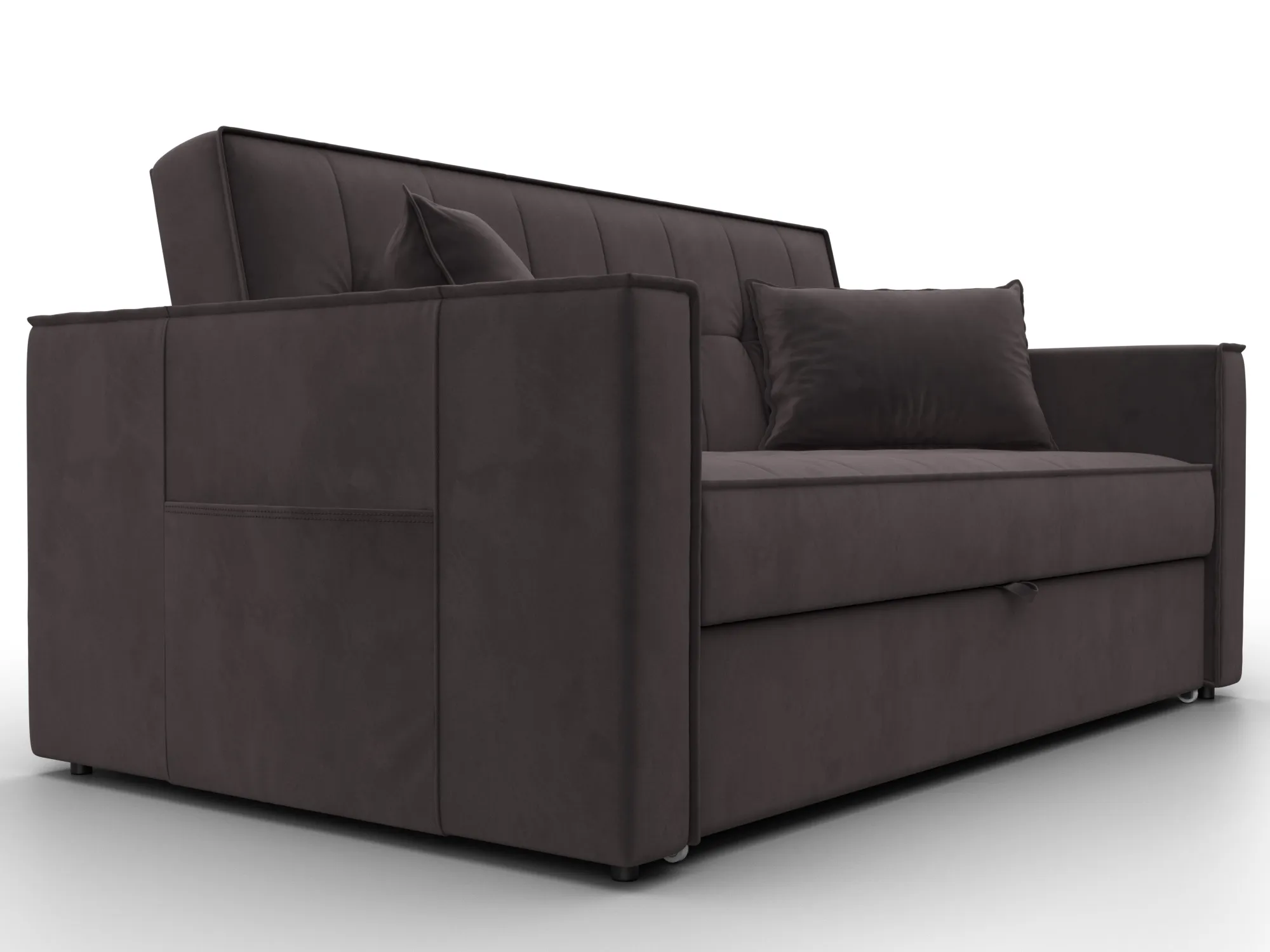 Диван прямой Лига-104 (140) ( SEVEN 727 коричневый )