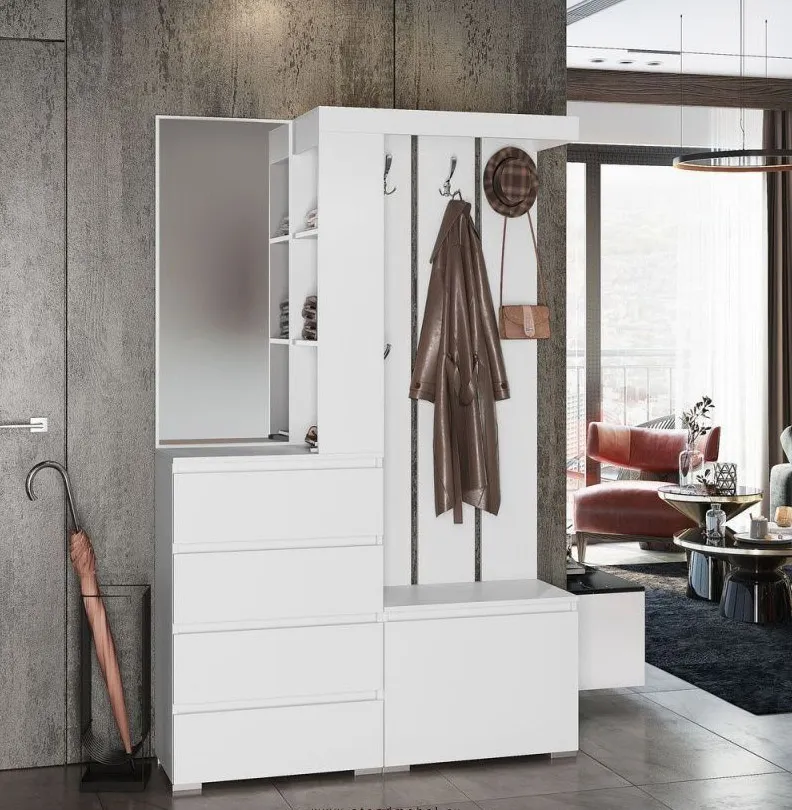 Прихожая Хелен Белая шагрень