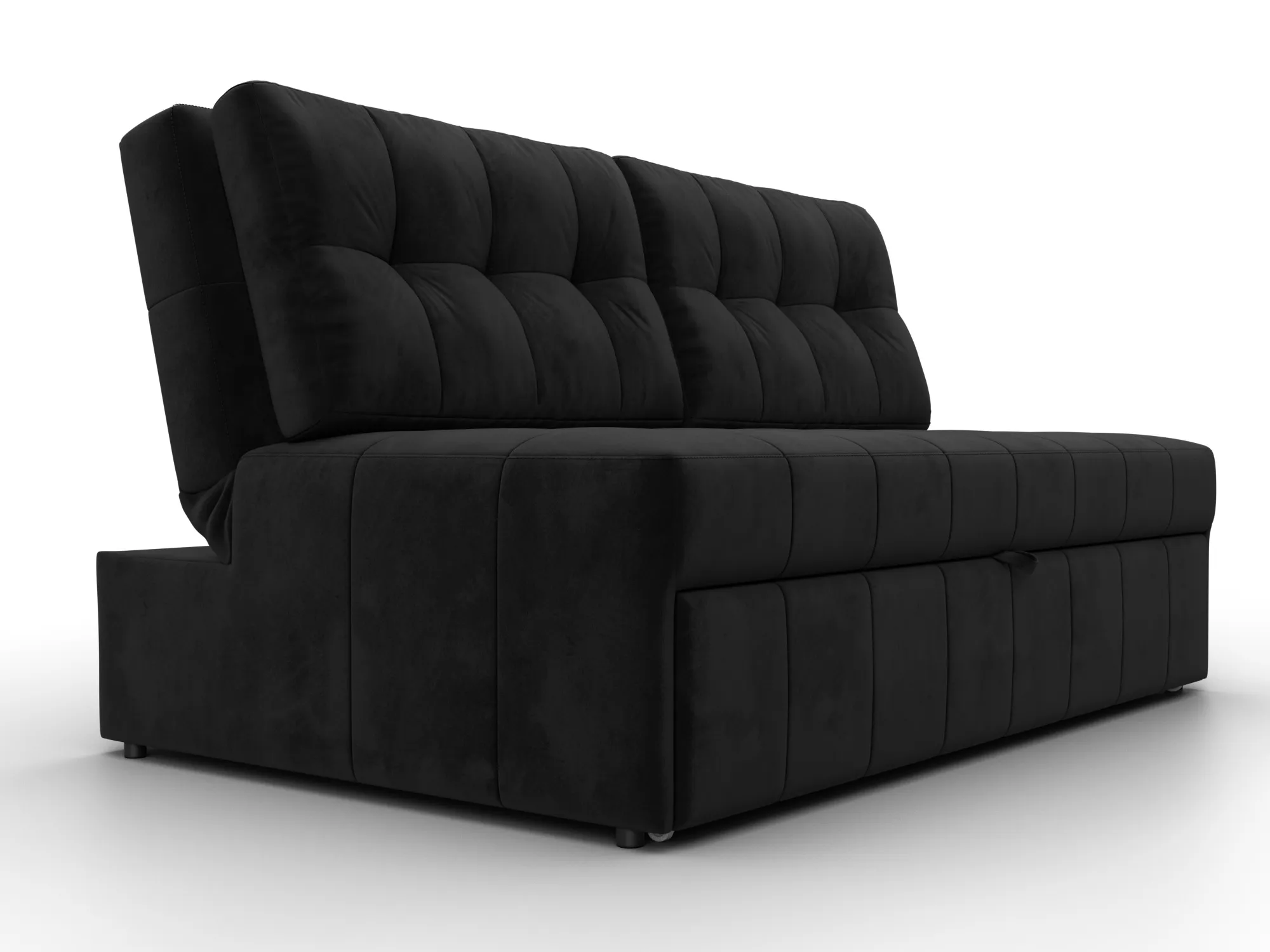 Диван прямой Лига-107 (140) ( SEVEN 35 черный )