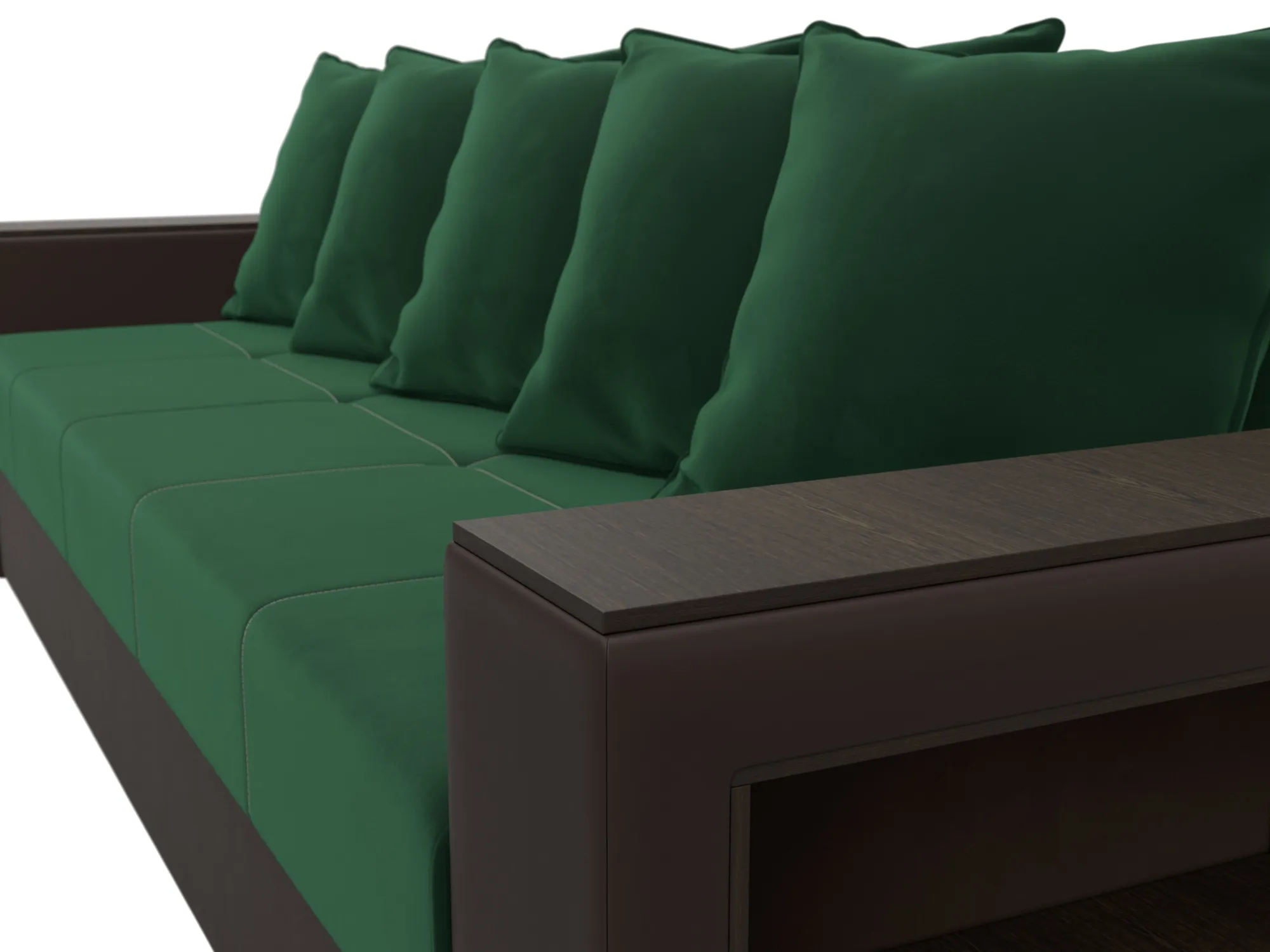 Диван прямой Дубай Лайт ( Зеленый;Коричневый )