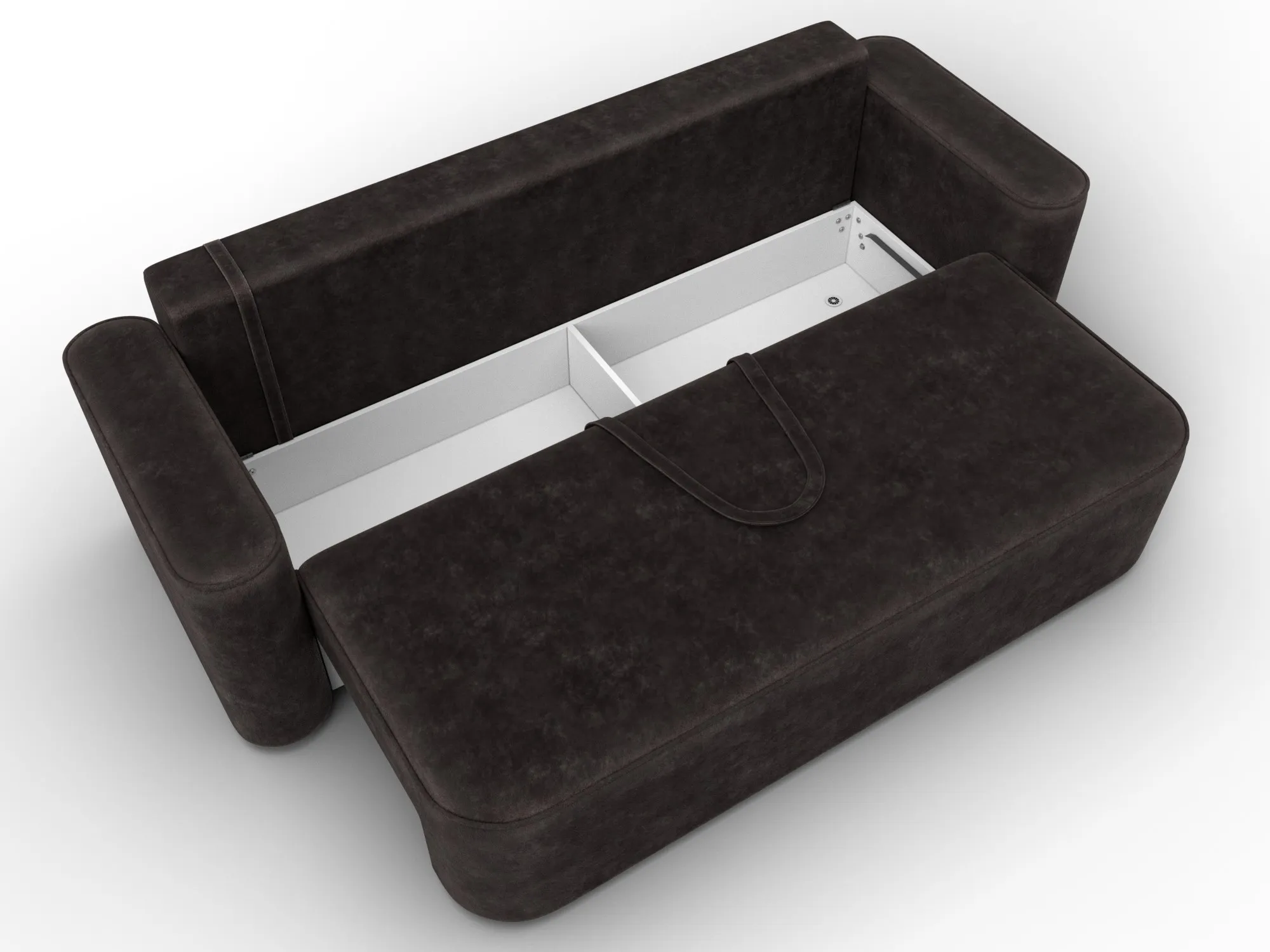 Диван прямой Лига-118 НПБ ( BRUT 17 коричневый )