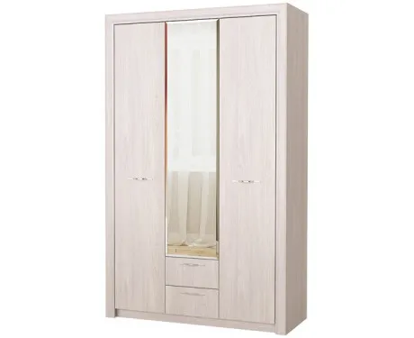 Шкаф с зеркалом Октава 3С2Я (ясень анкор светлый)