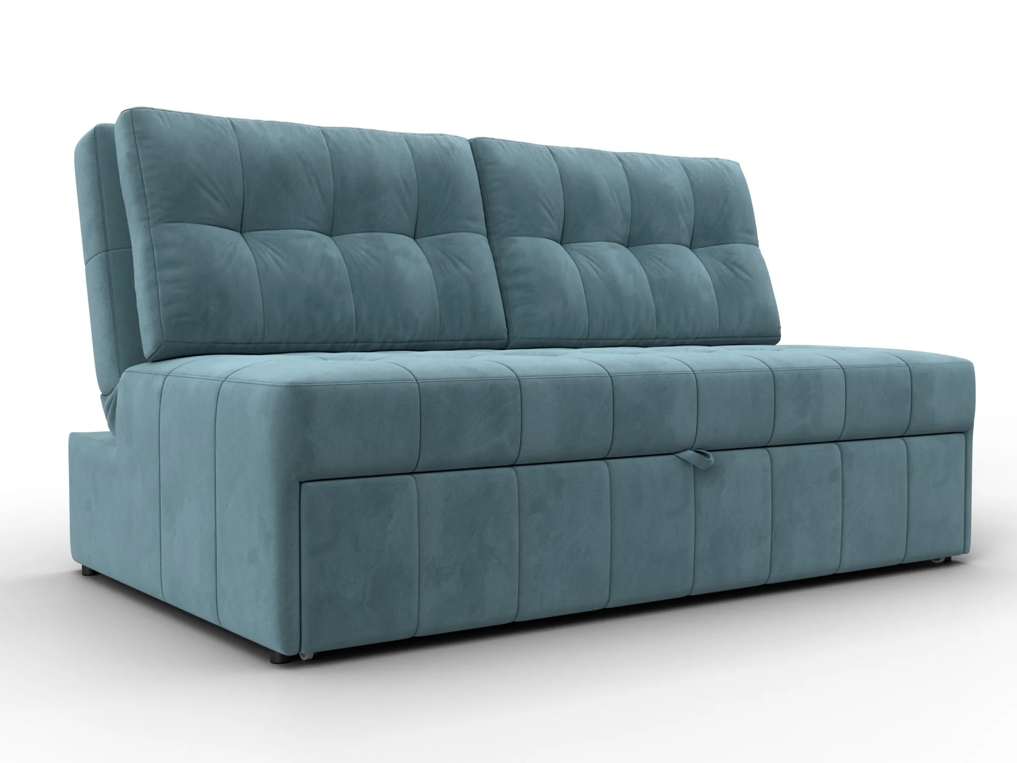 Диван прямой Лига-107 (140) ( SEVEN 113 бирюзовый )