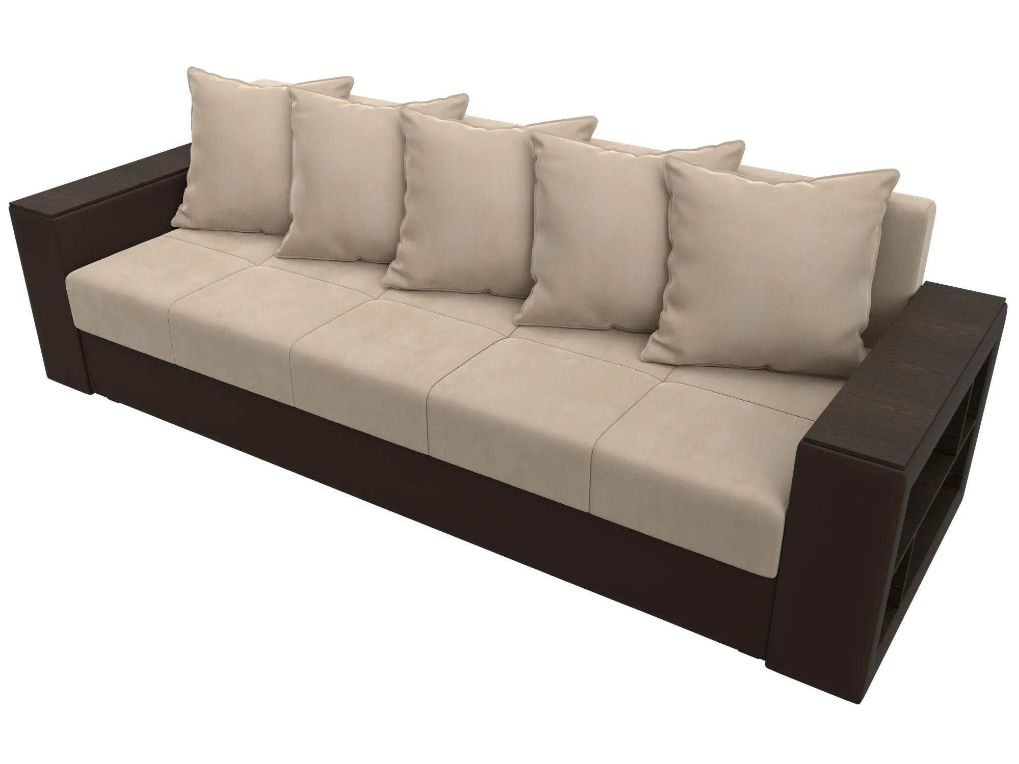 Диван прямой Дубай Лайт ( Бежевый;Коричневый )