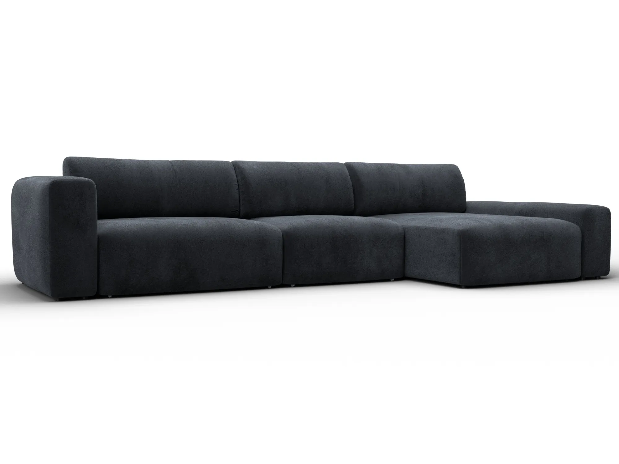 Диван угловой Лига-066 НПБ Лонг угол правый ( TOWER 11 темно-серый )