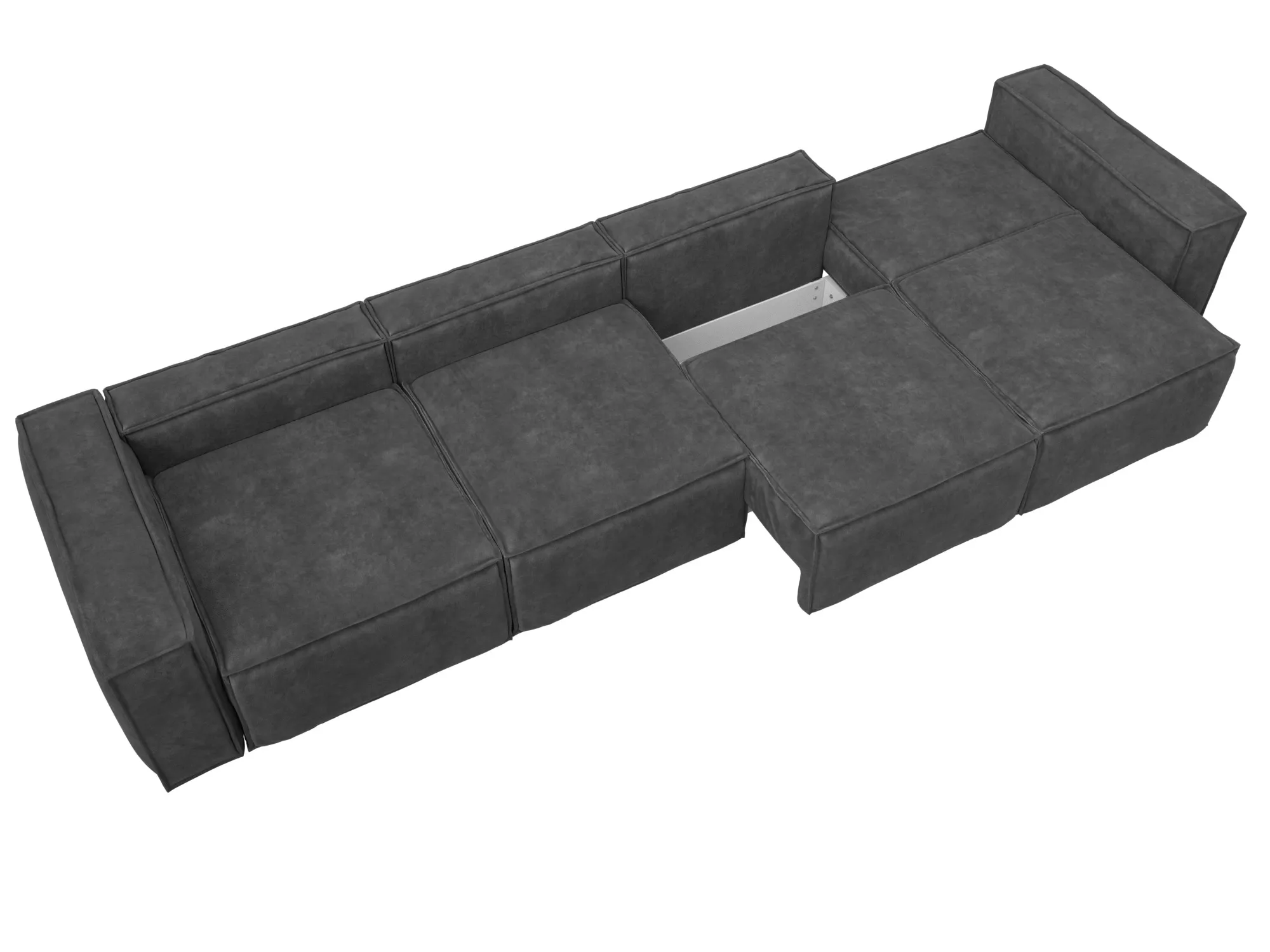 Диван прямой Лига-081 НПБ МегаЛонг ( BRUT 16 темно-серый )