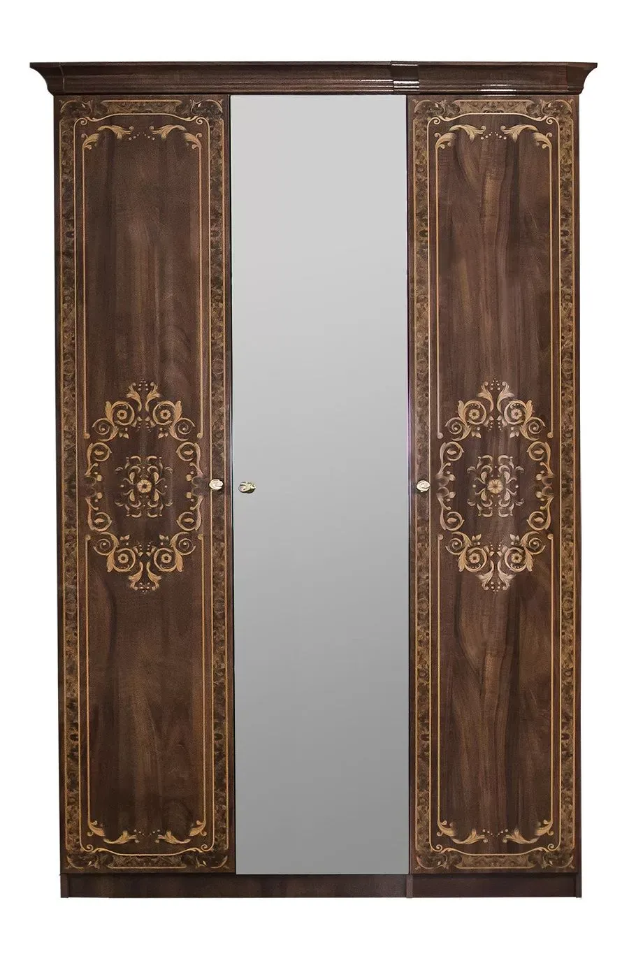 Шкаф Патрисия 3-дверный (2+1) с зеркалом караваджо глянец