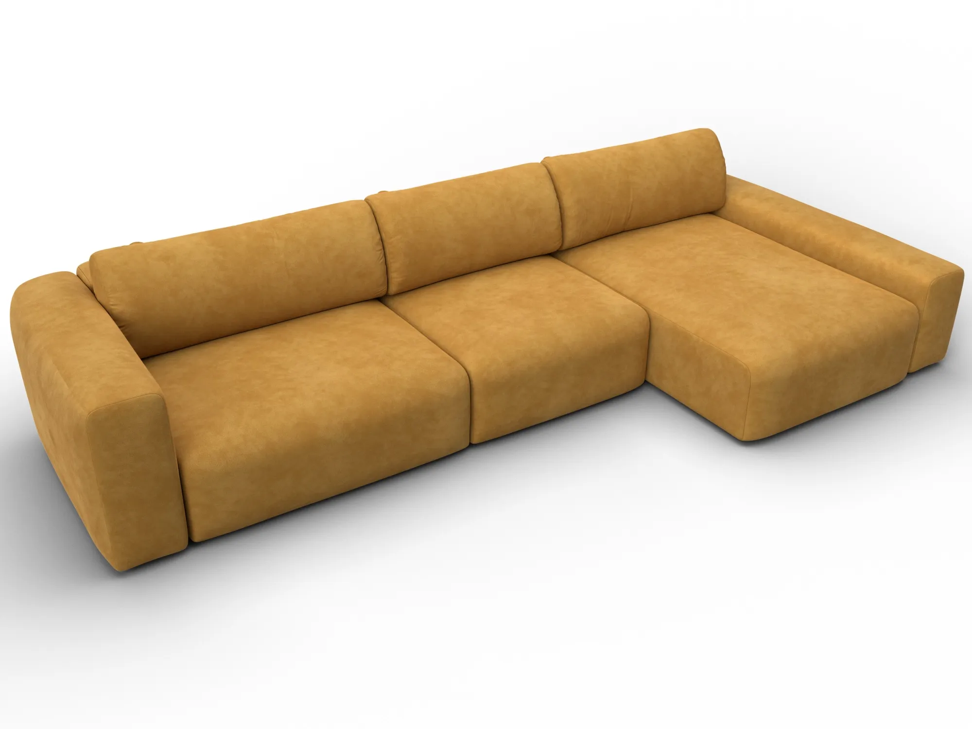 Диван угловой Лига-066 НПБ Лонг угол правый ( BRUT 10 желтый )